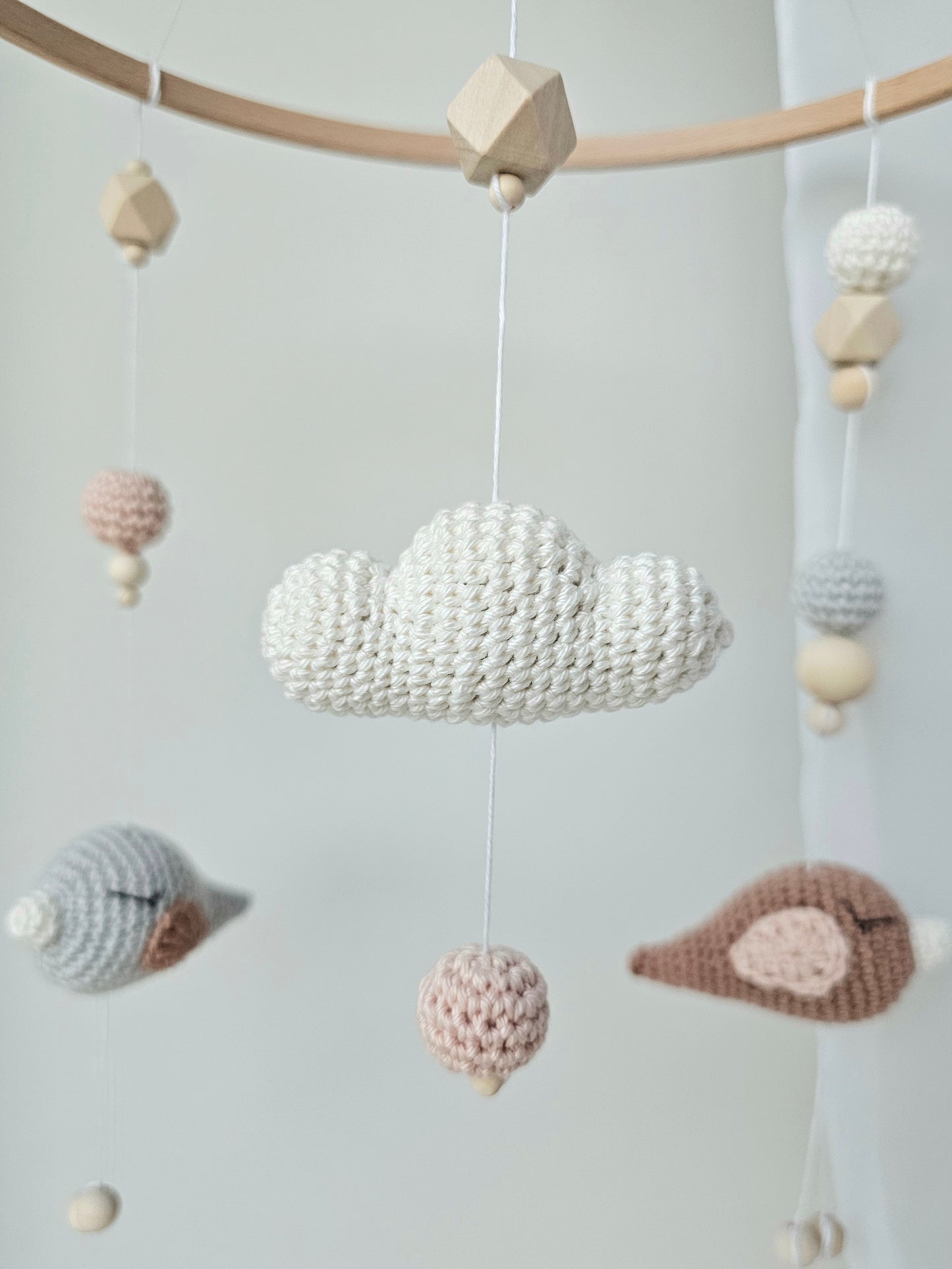 Baby Mobile Häkelliebe Vögelchen
