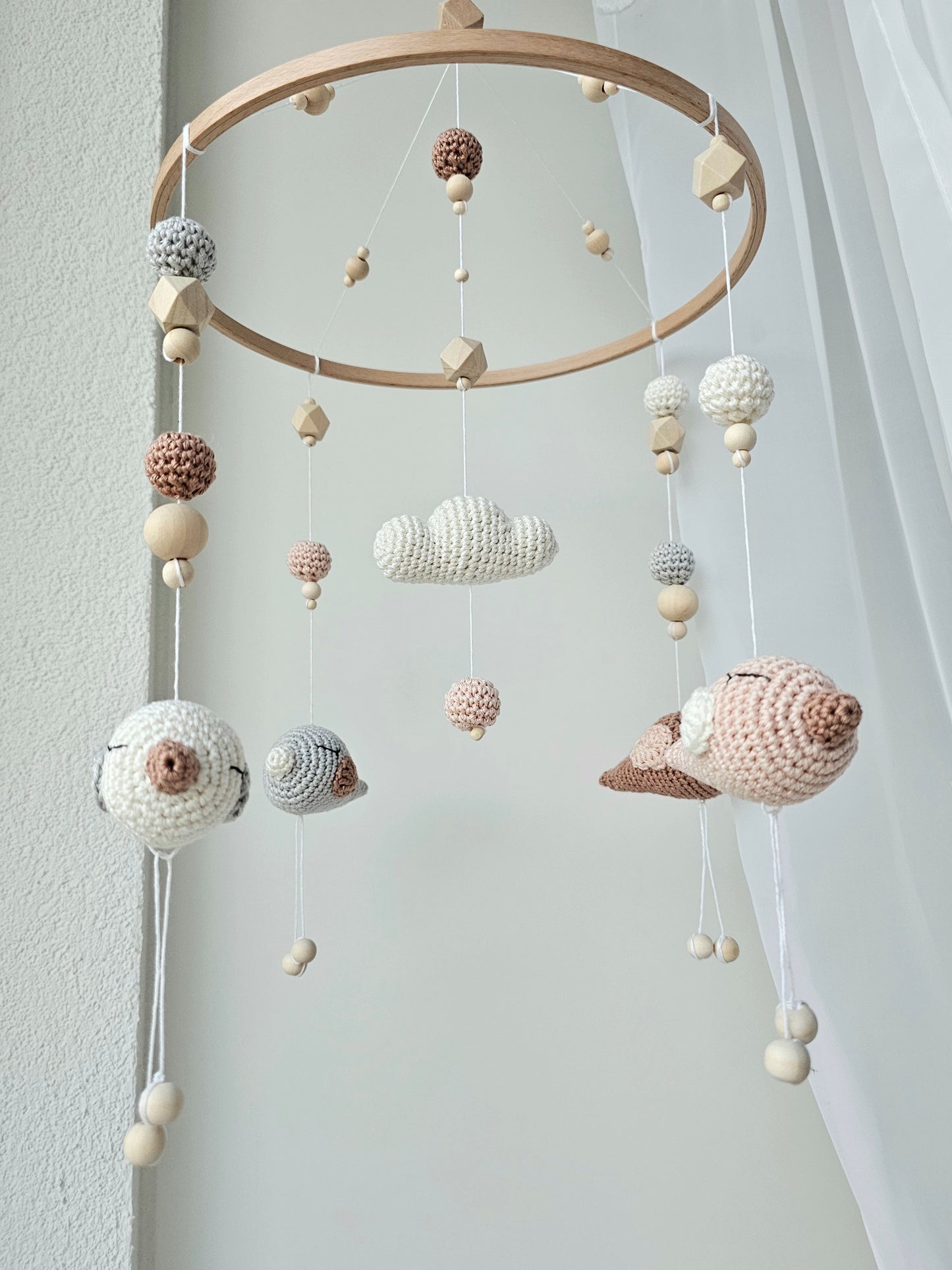Baby Mobile Häkelliebe Vögelchen
