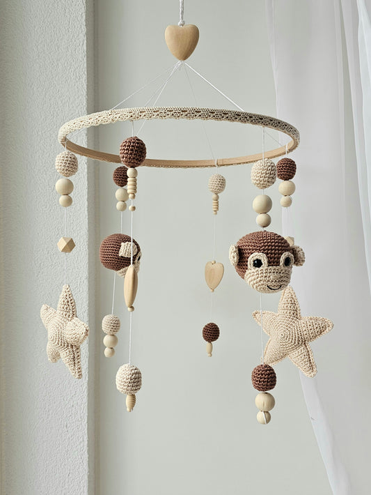 Baby Mobile Häkel Traum Äffchen