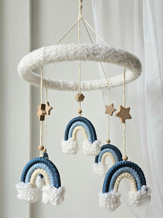 Baby Mobile Puffel Makramee Sea