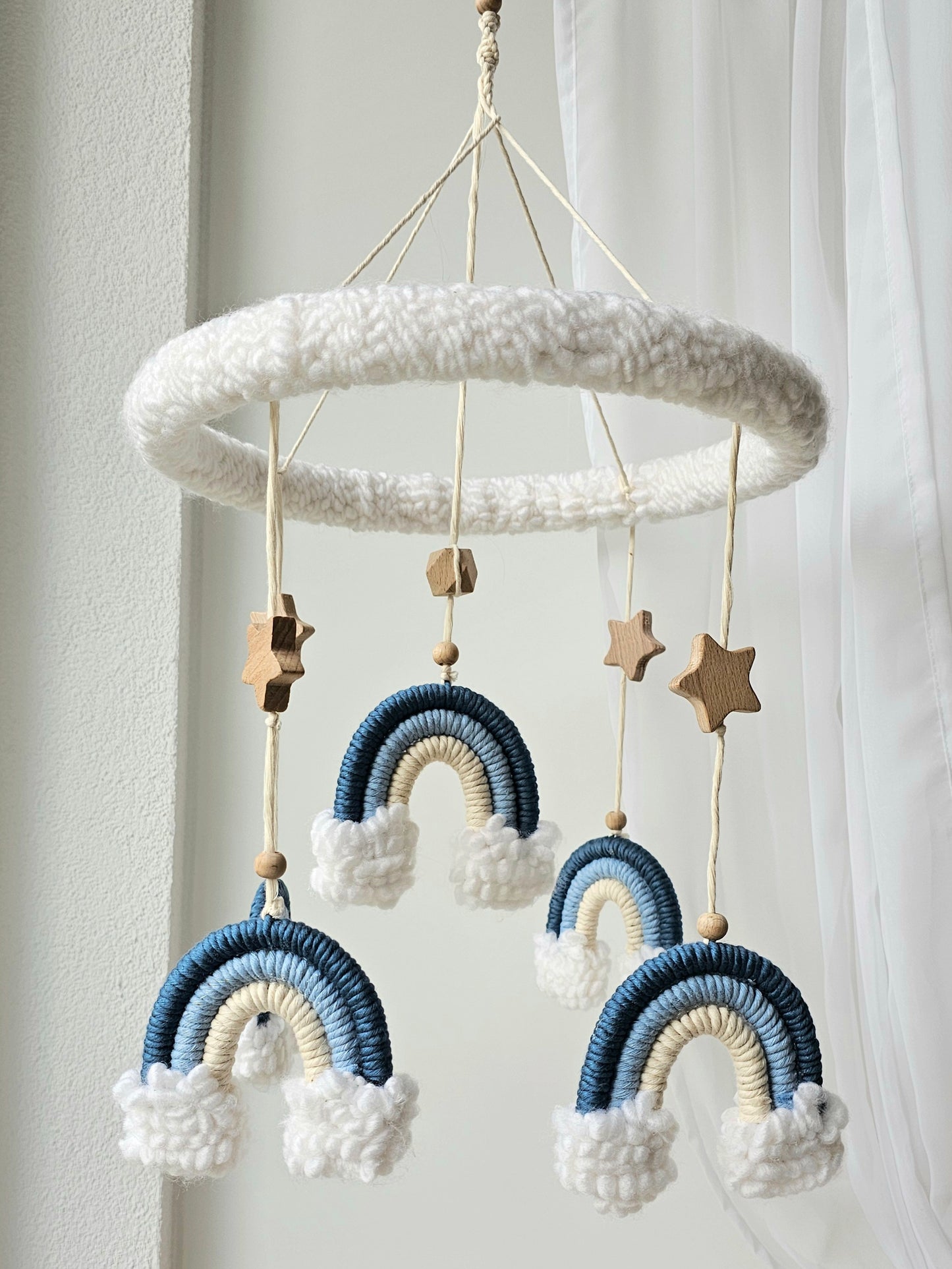 Baby Mobile Puffel Makramee Sea