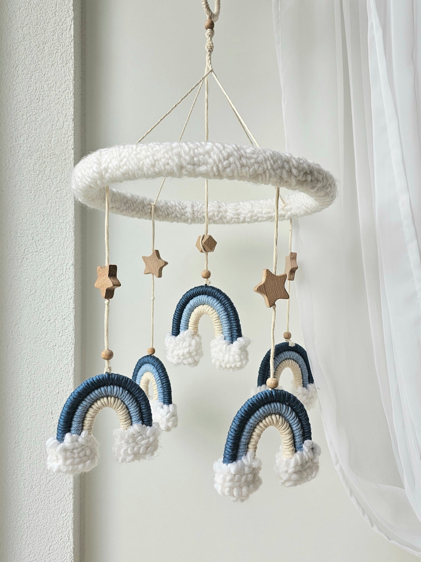 Baby Mobile Puffel Makramee Sea