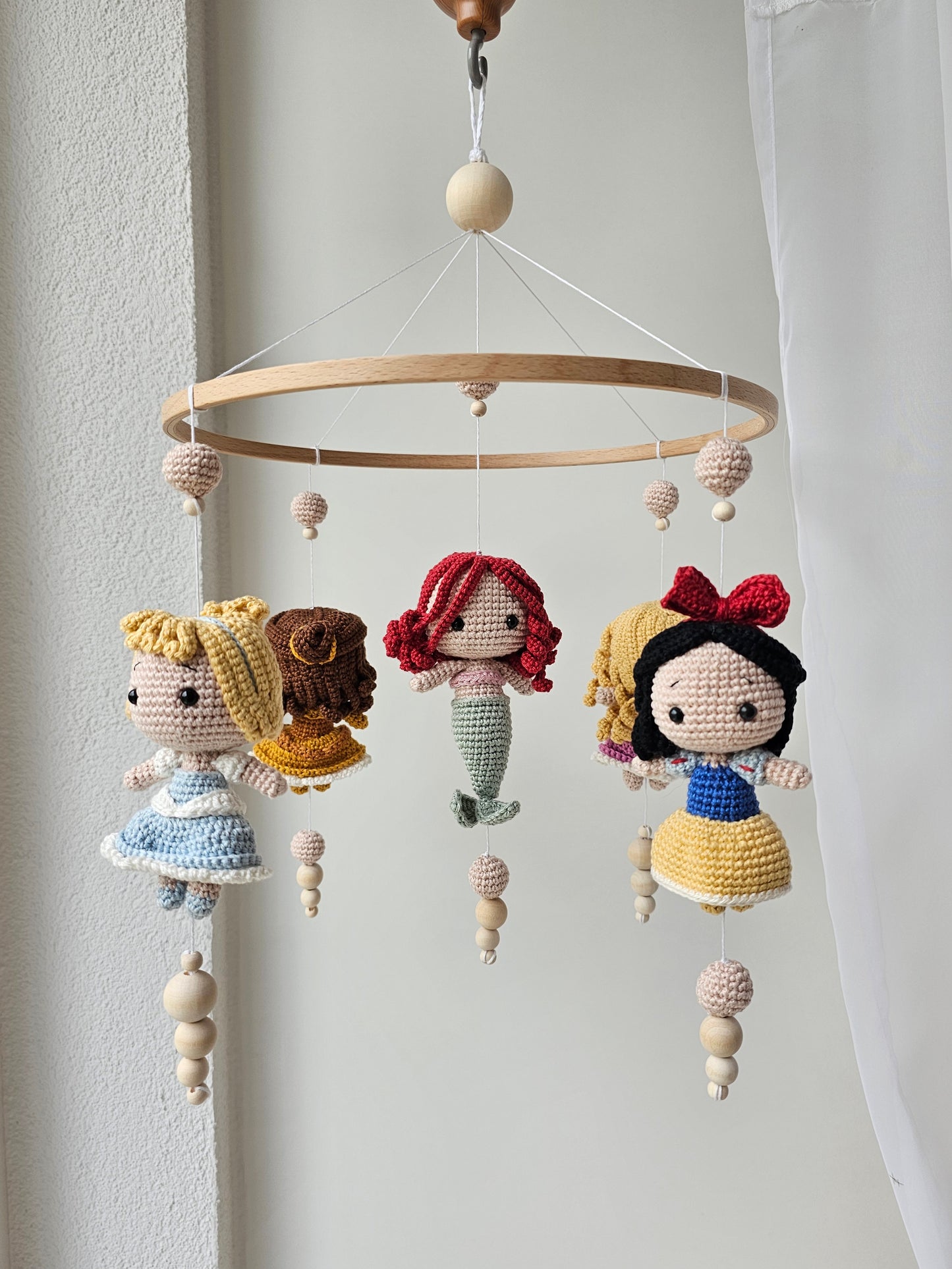 Babymobile Häkelliebe Disney Prinzessinnen