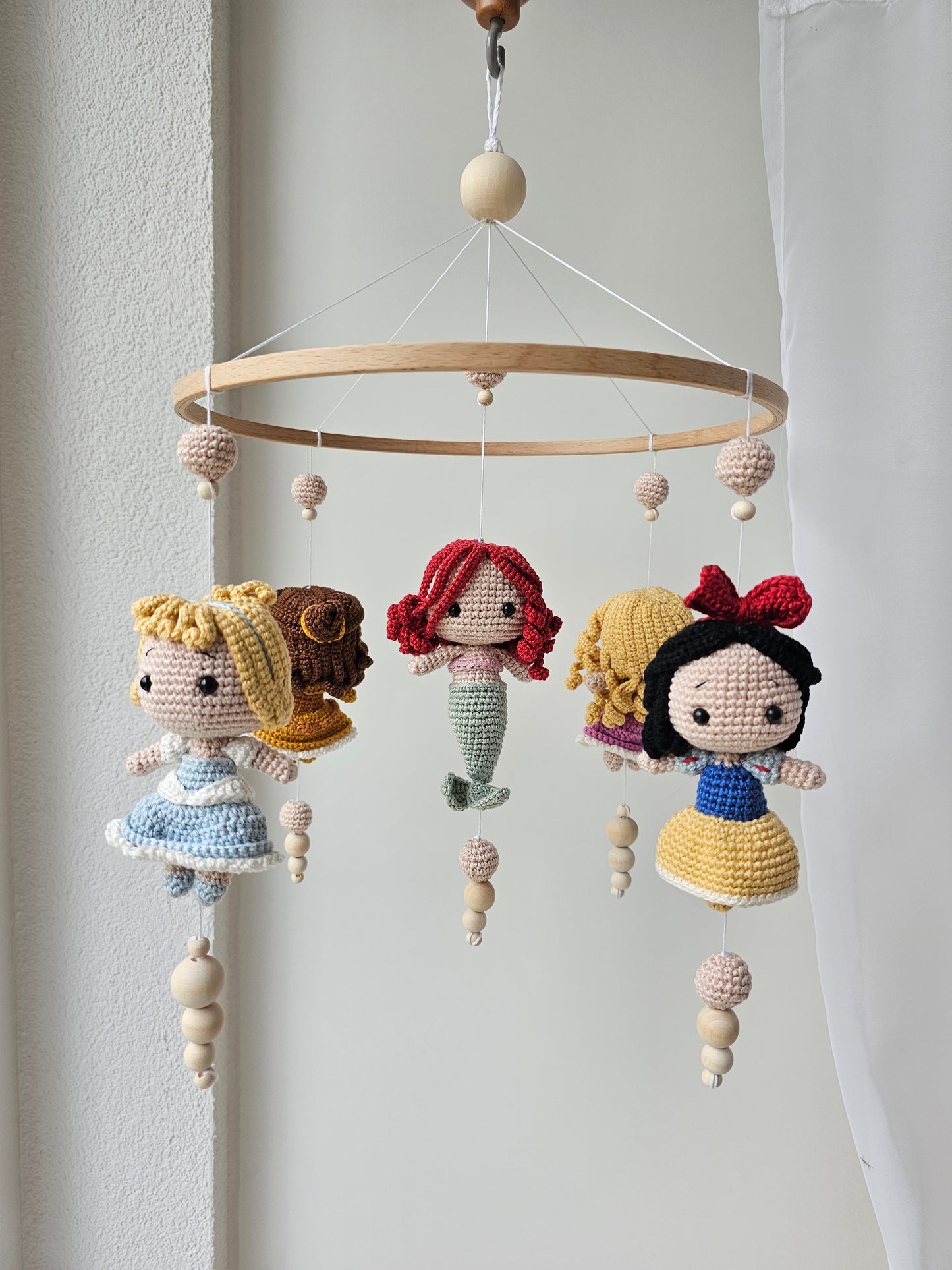 Babymobile Häkelliebe Disney Prinzessinnen