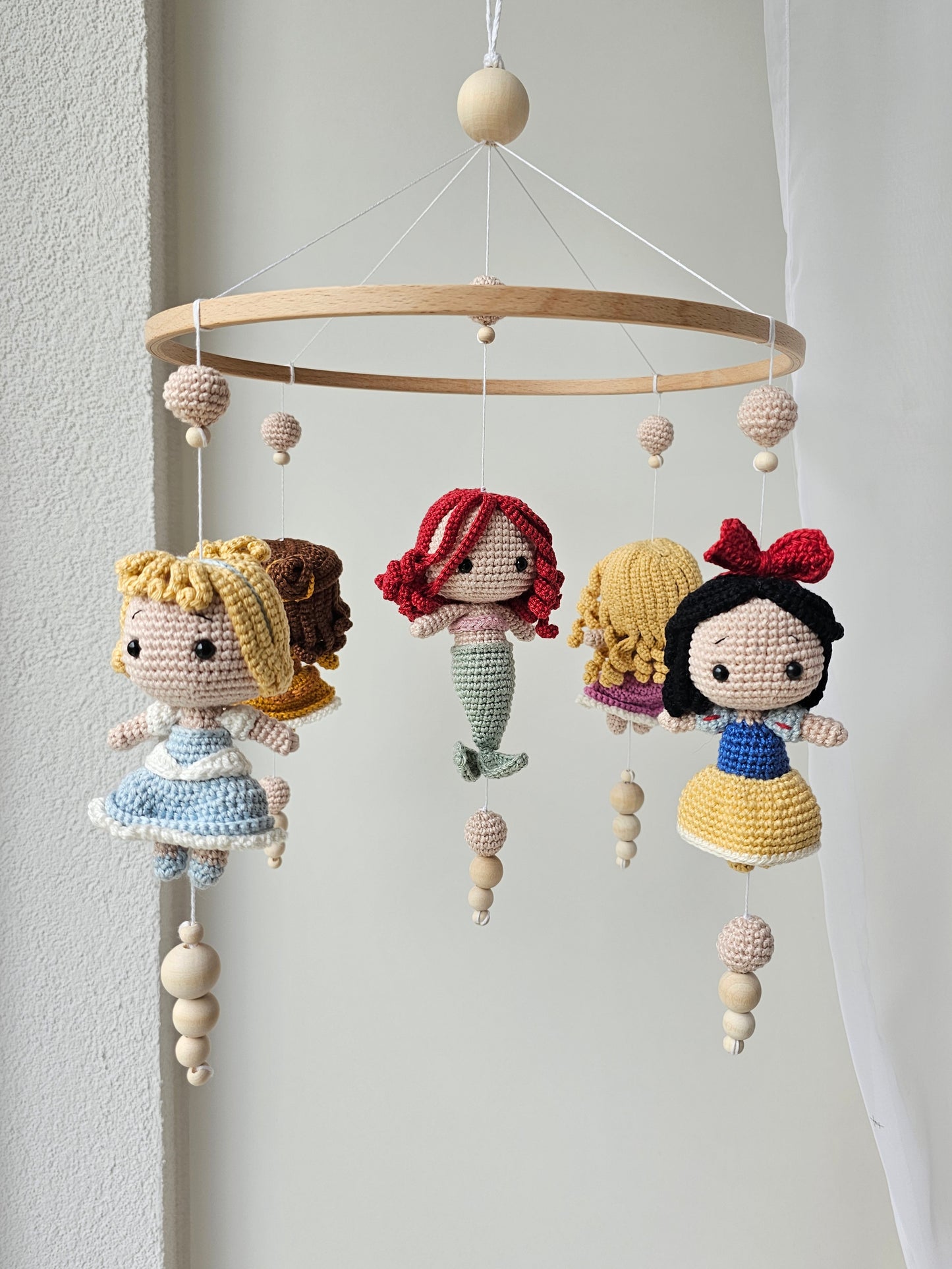 Babymobile Häkelliebe Disney Prinzessinnen