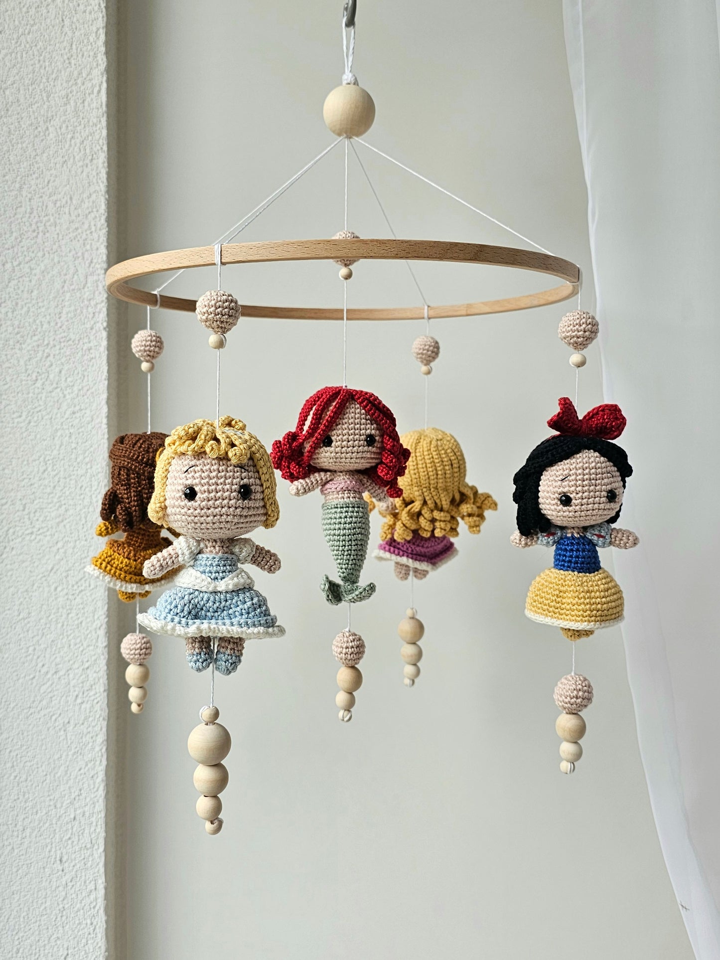 Babymobile Häkelliebe Disney Prinzessinnen
