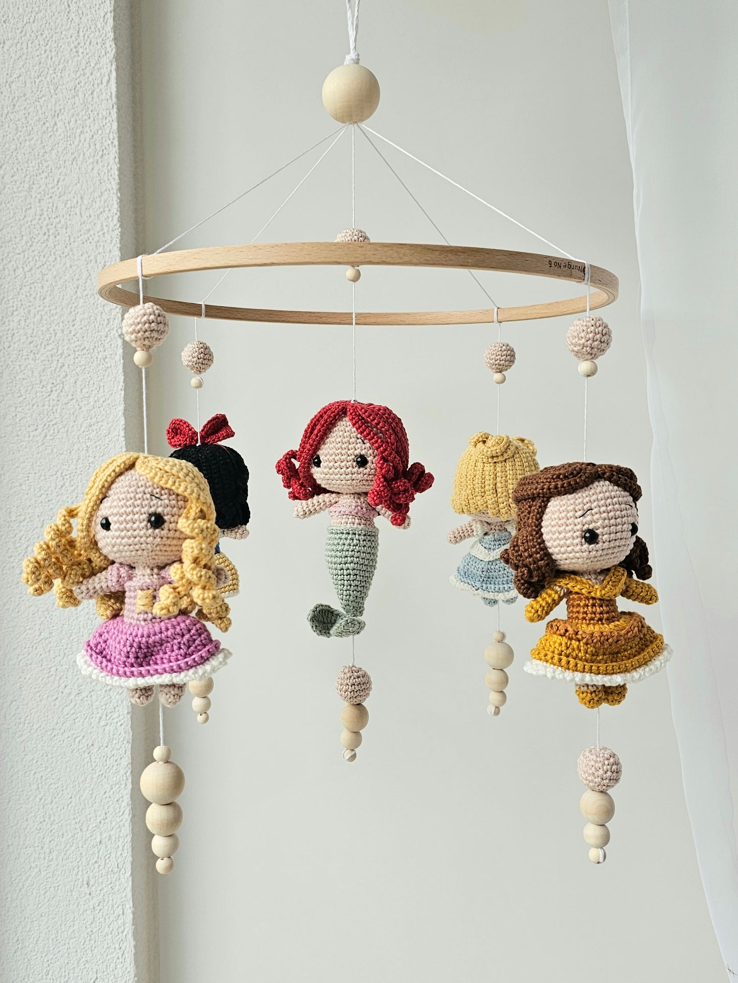 Babymobile Häkelliebe Disney Prinzessinnen