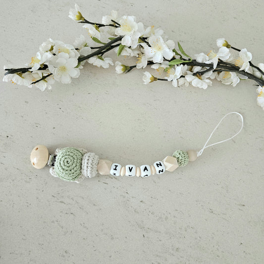 Schnullerkette Schildi grün