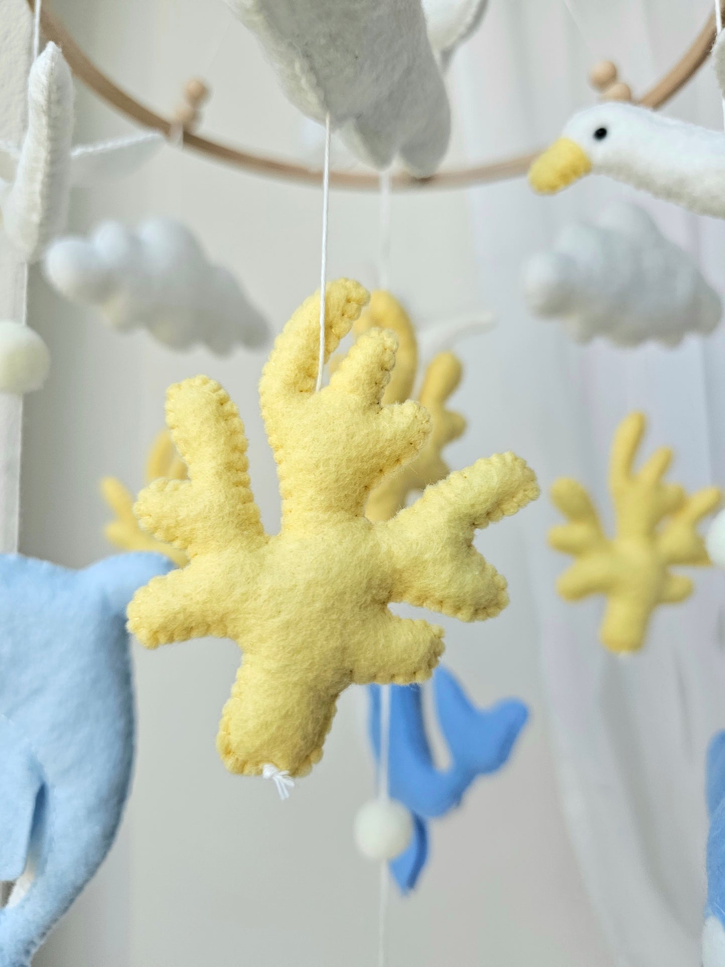Baby Mobile Meer Liebe blau/gelb