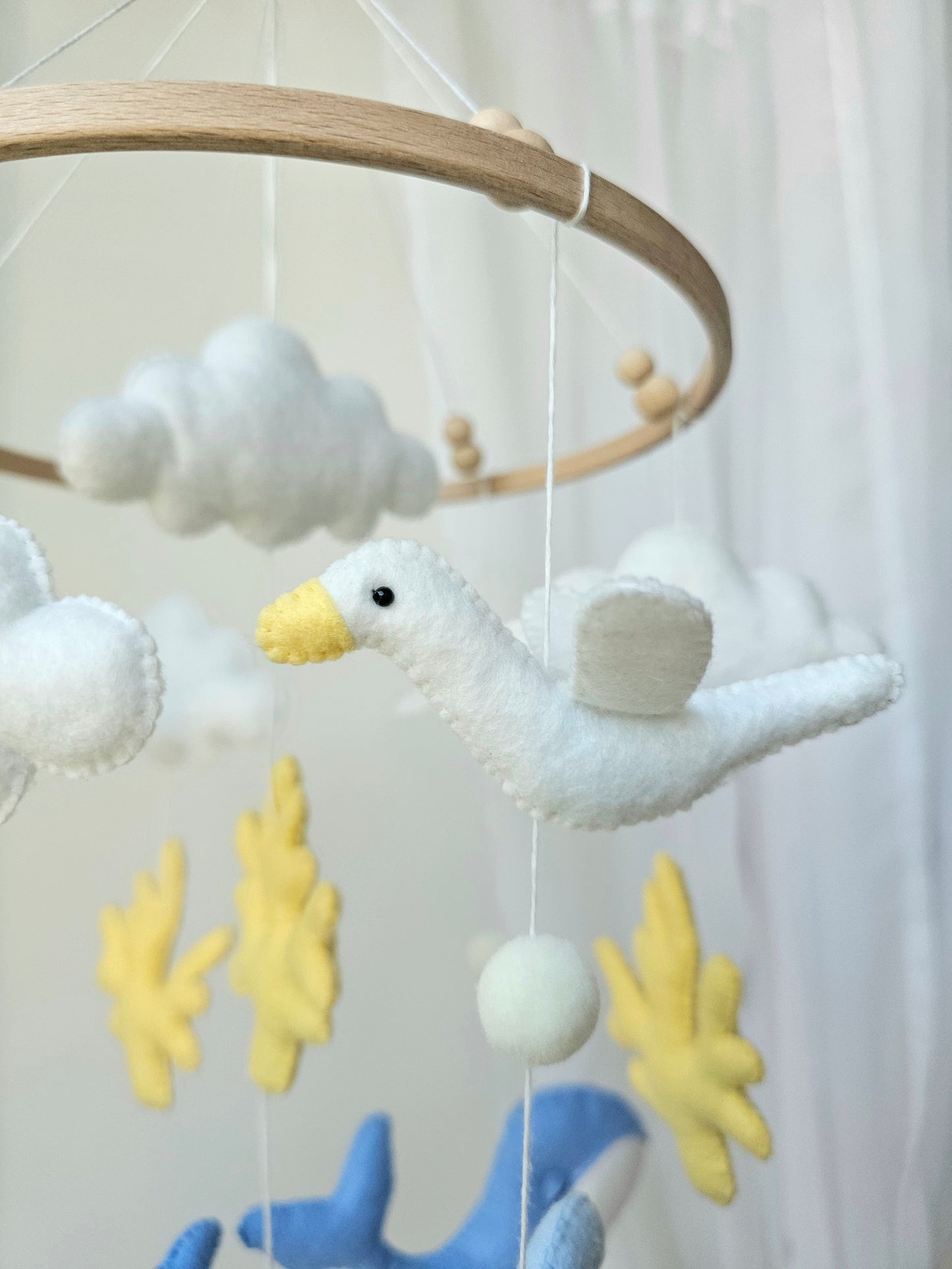 Baby Mobile Meer Liebe blau/gelb