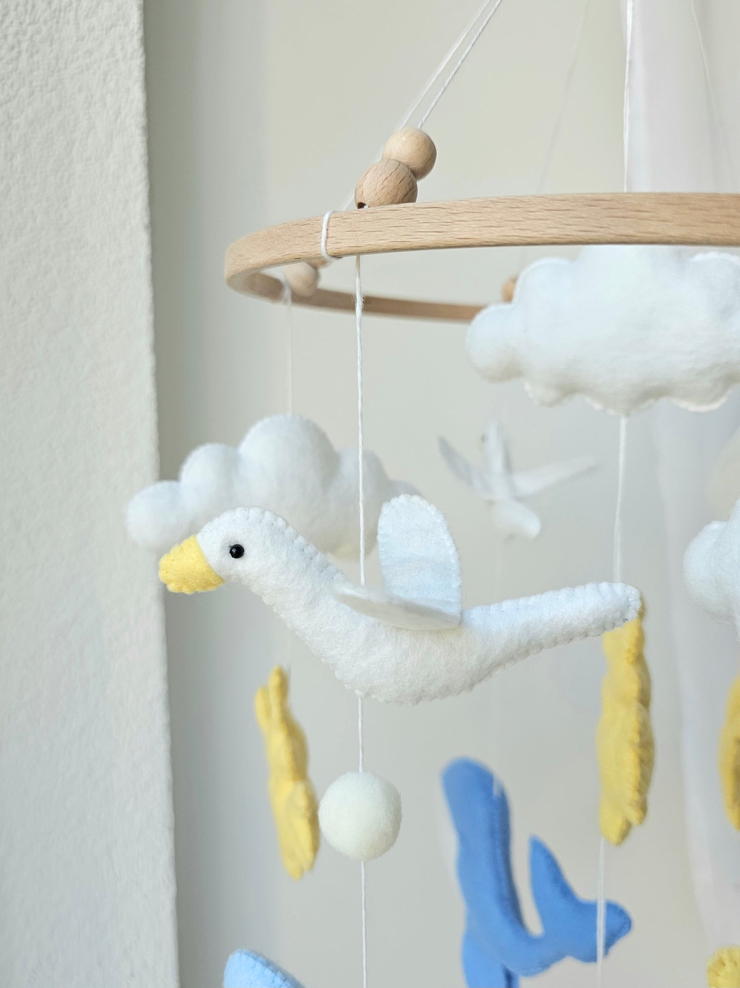 Baby Mobile Meer Liebe blau/gelb