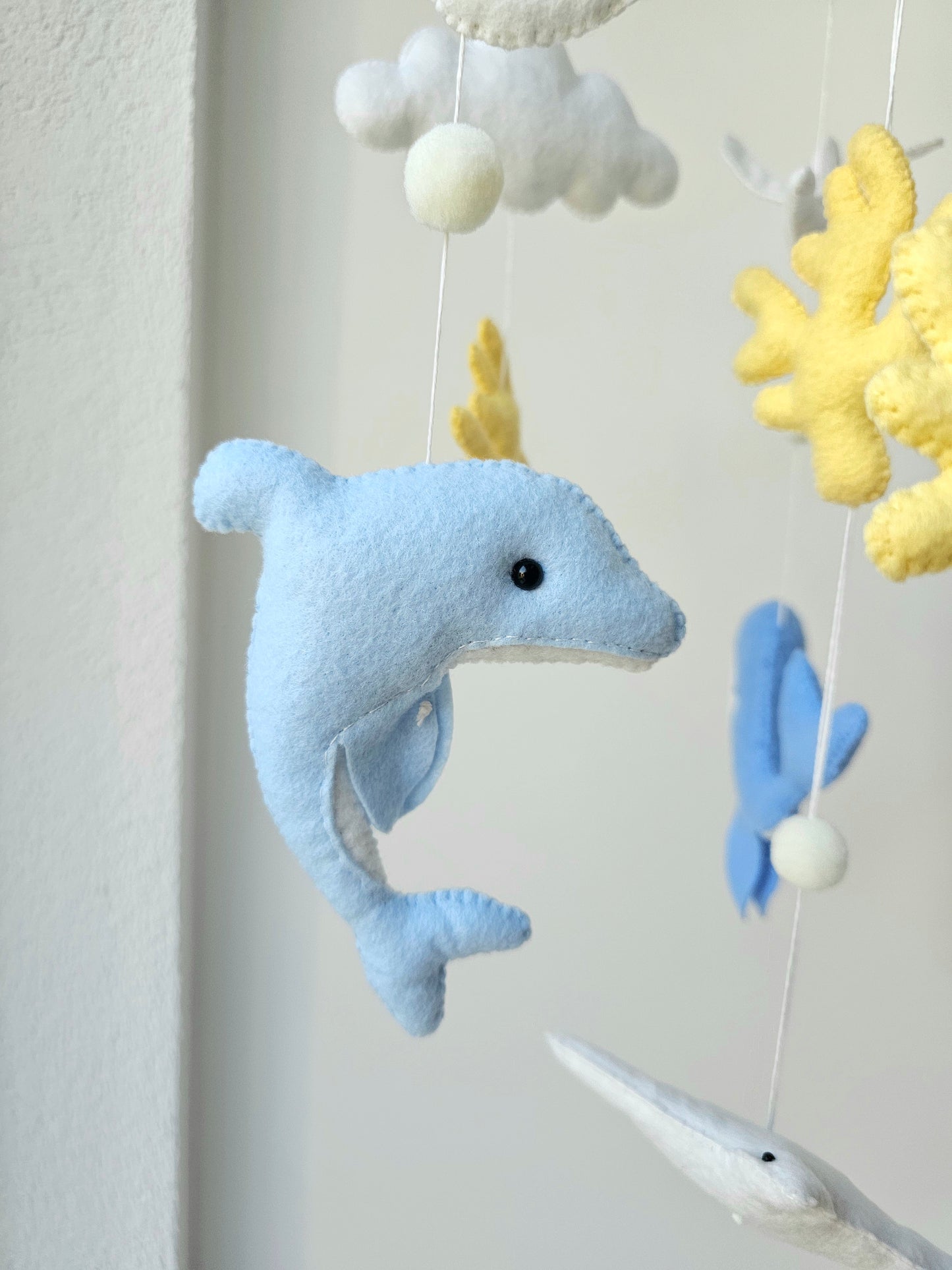 Baby Mobile Meer Liebe blau/gelb