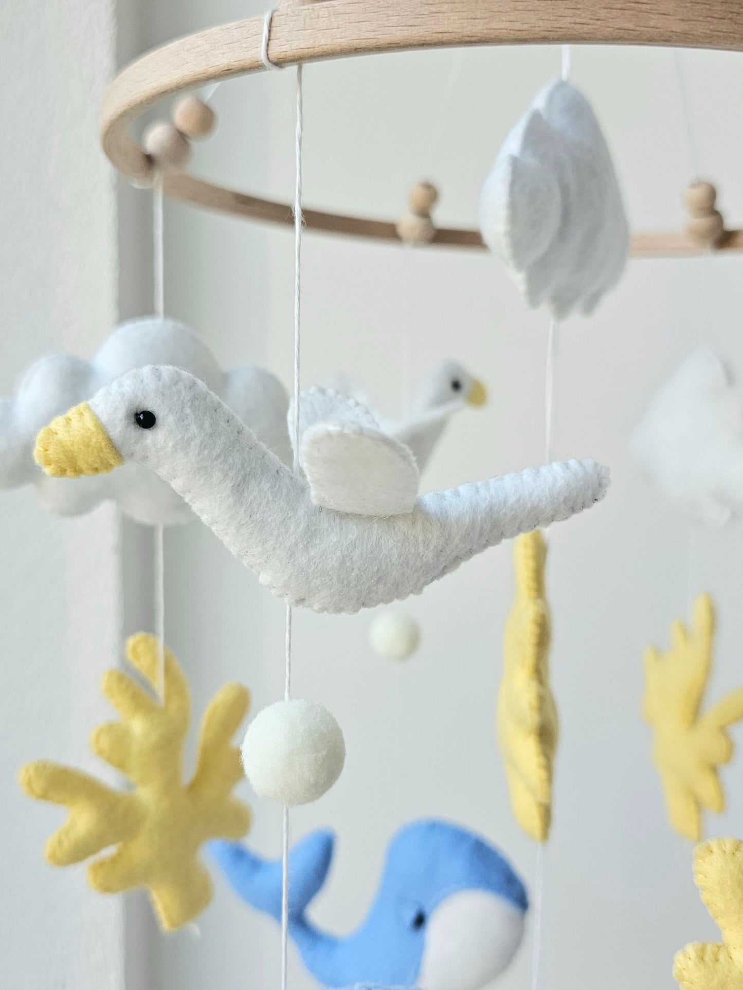 Baby Mobile Meer Liebe blau/gelb