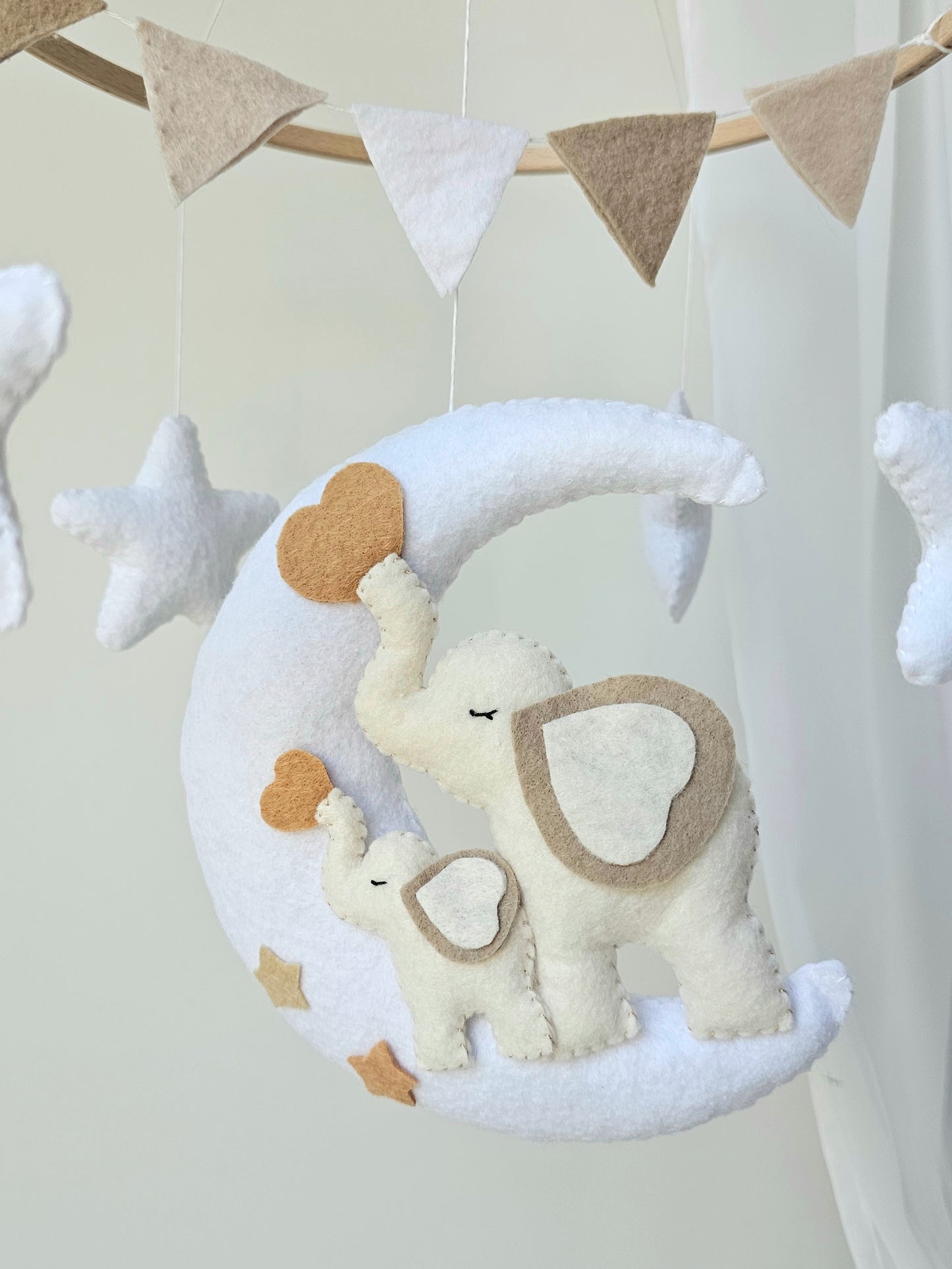 Baby Mobile Elefäntchen Mama und Baby