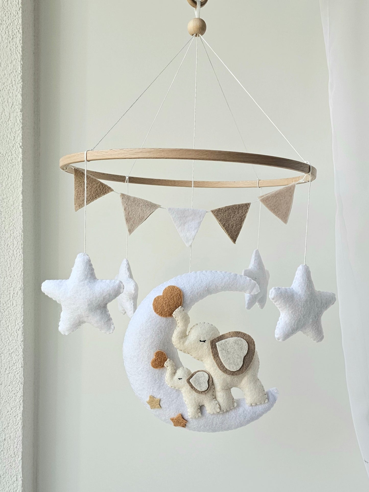 Baby Mobile Elefäntchen Mama und Baby
