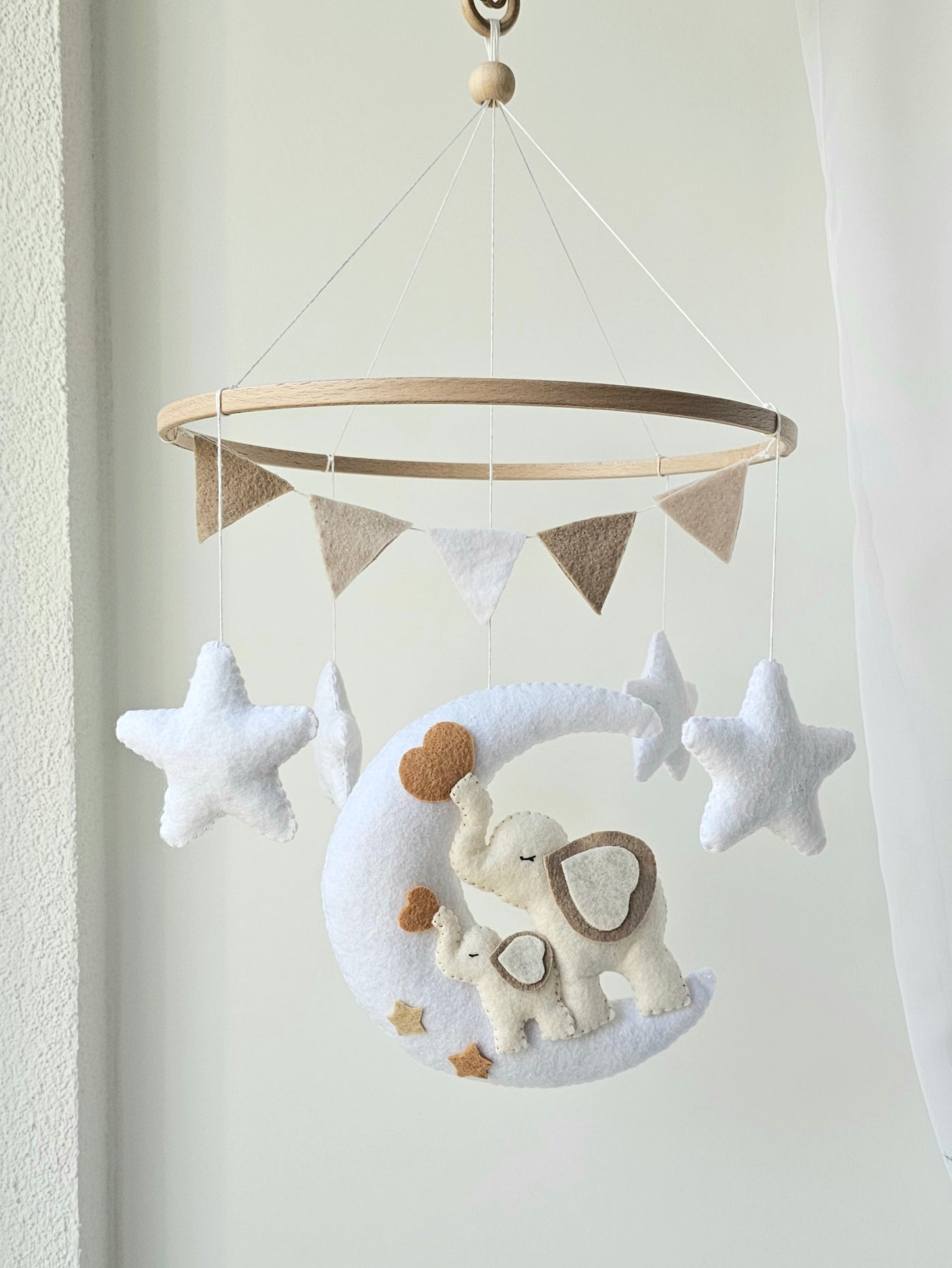 Baby Mobile Elefäntchen Mama und Baby