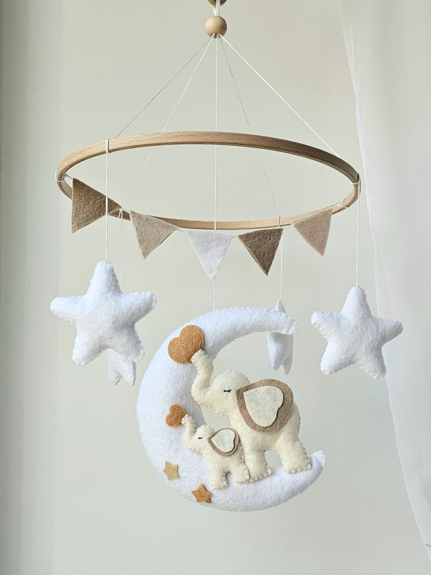 Baby Mobile Elefäntchen Mama und Baby