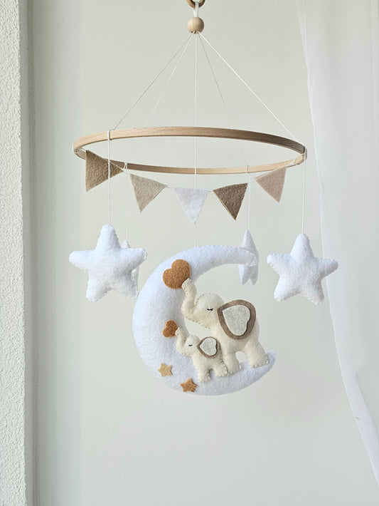 Baby Mobile Elefäntchen Mama und Baby