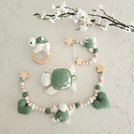 4er Set süsse Schildkröte grün