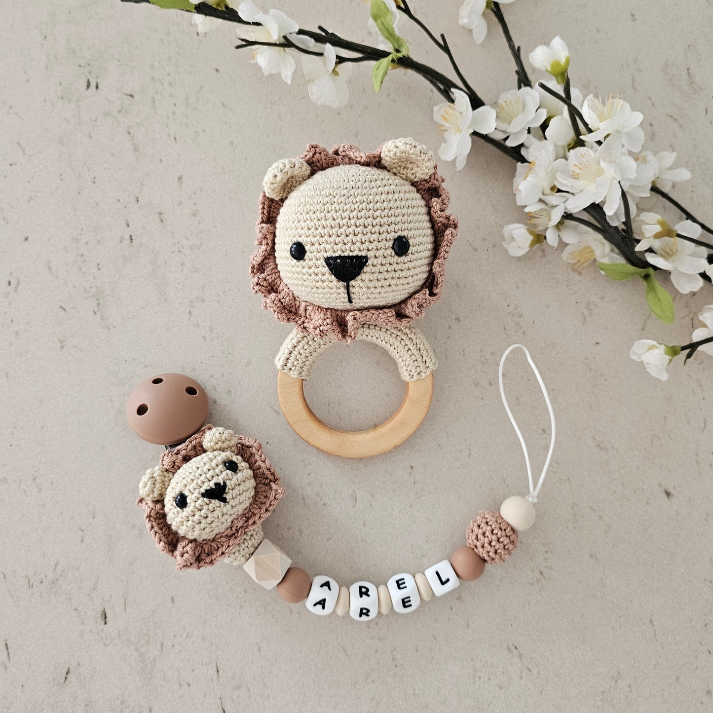 2er Set Crochet Liebe Löwe