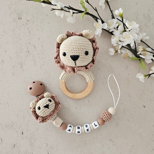 2er Set Crochet Liebe Löwe