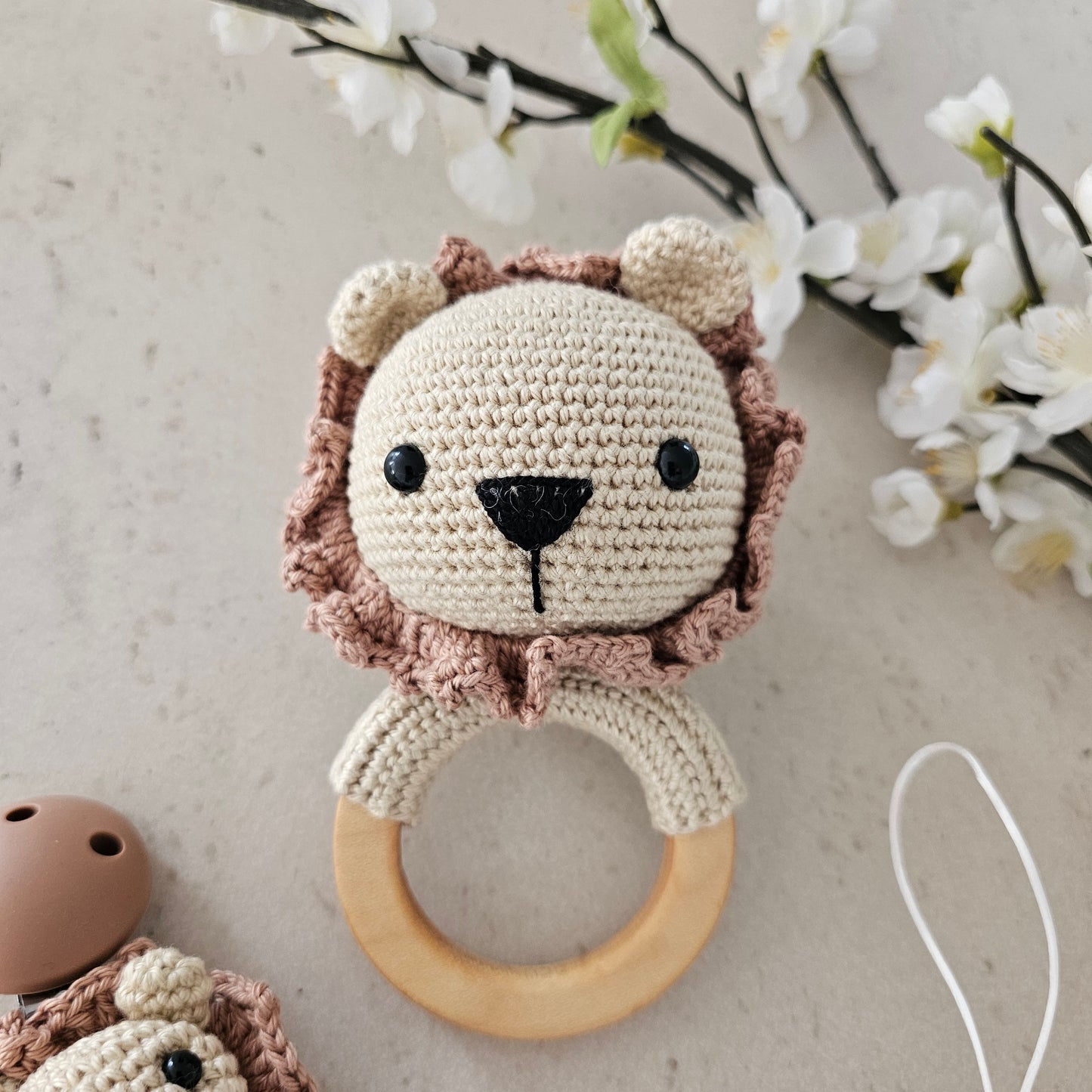 2er Set Crochet Liebe Löwe