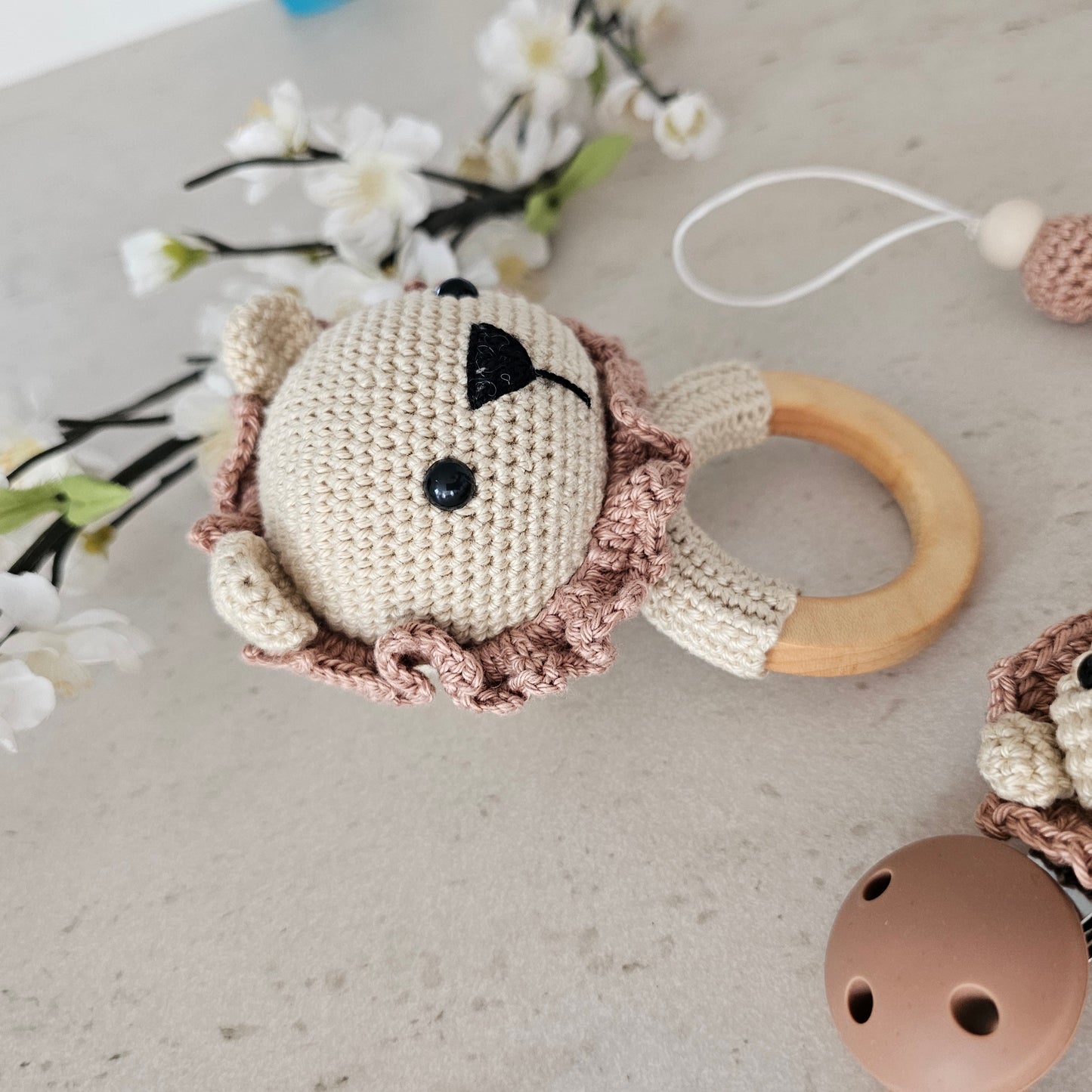 2er Set Crochet Liebe Löwe