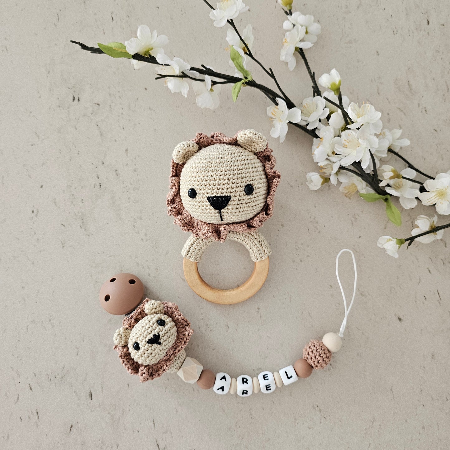 2er Set Crochet Liebe Löwe