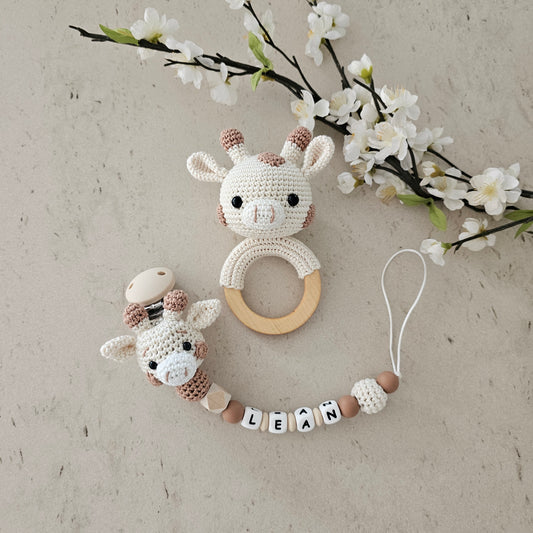 2er Set Crochet Liebe Giraffe