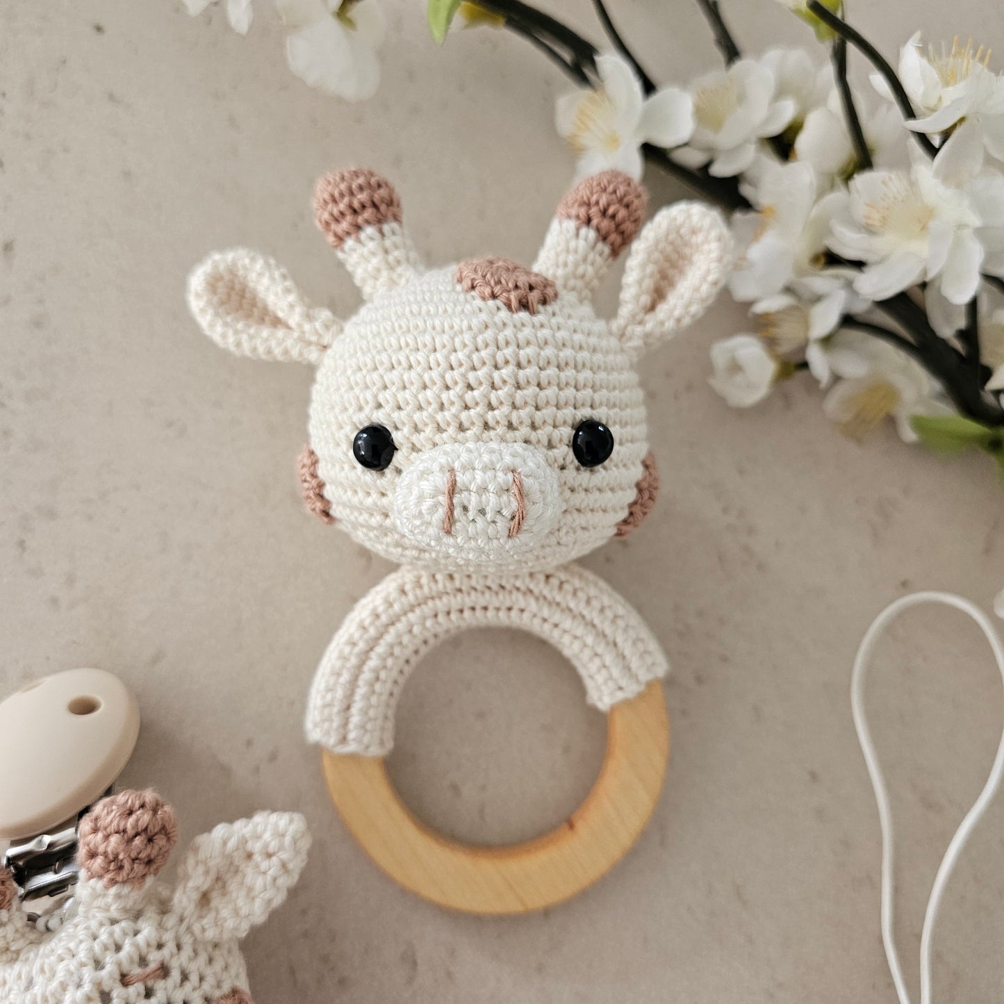2er Set Crochet Liebe Giraffe