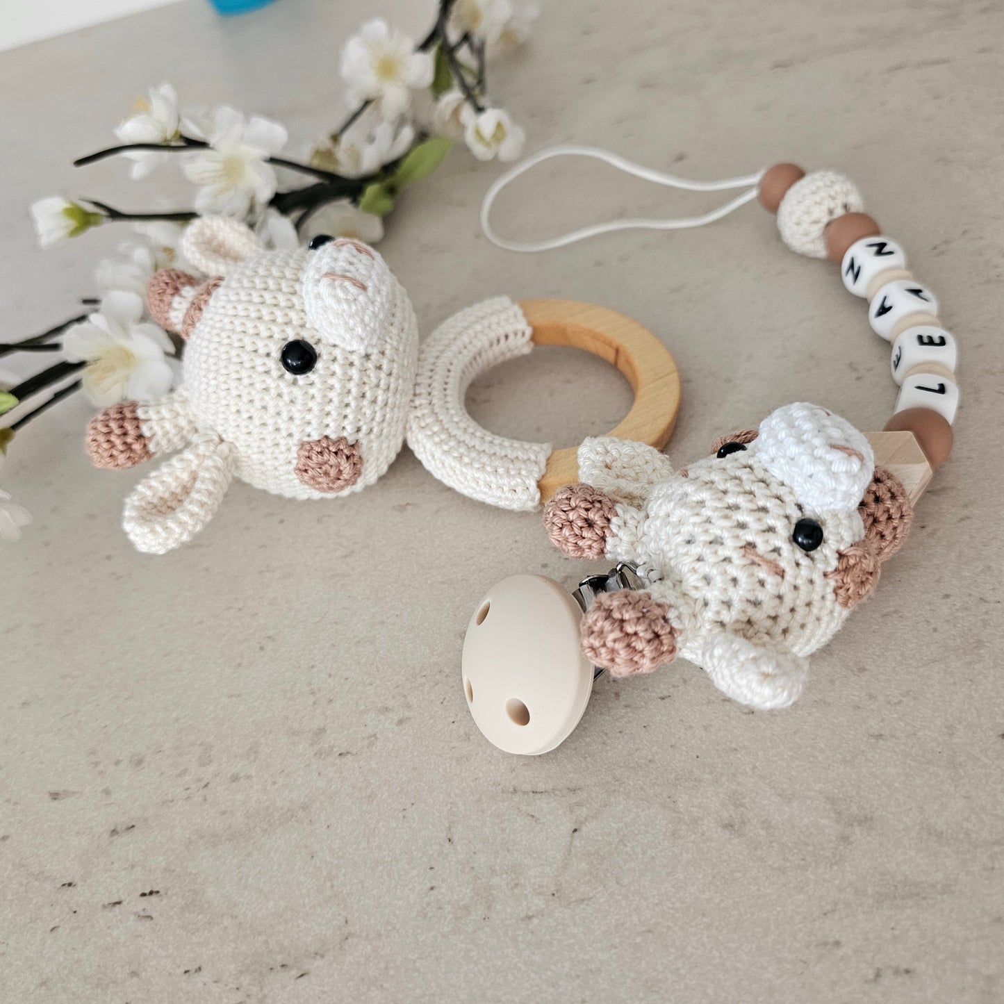 2er Set Crochet Liebe Giraffe