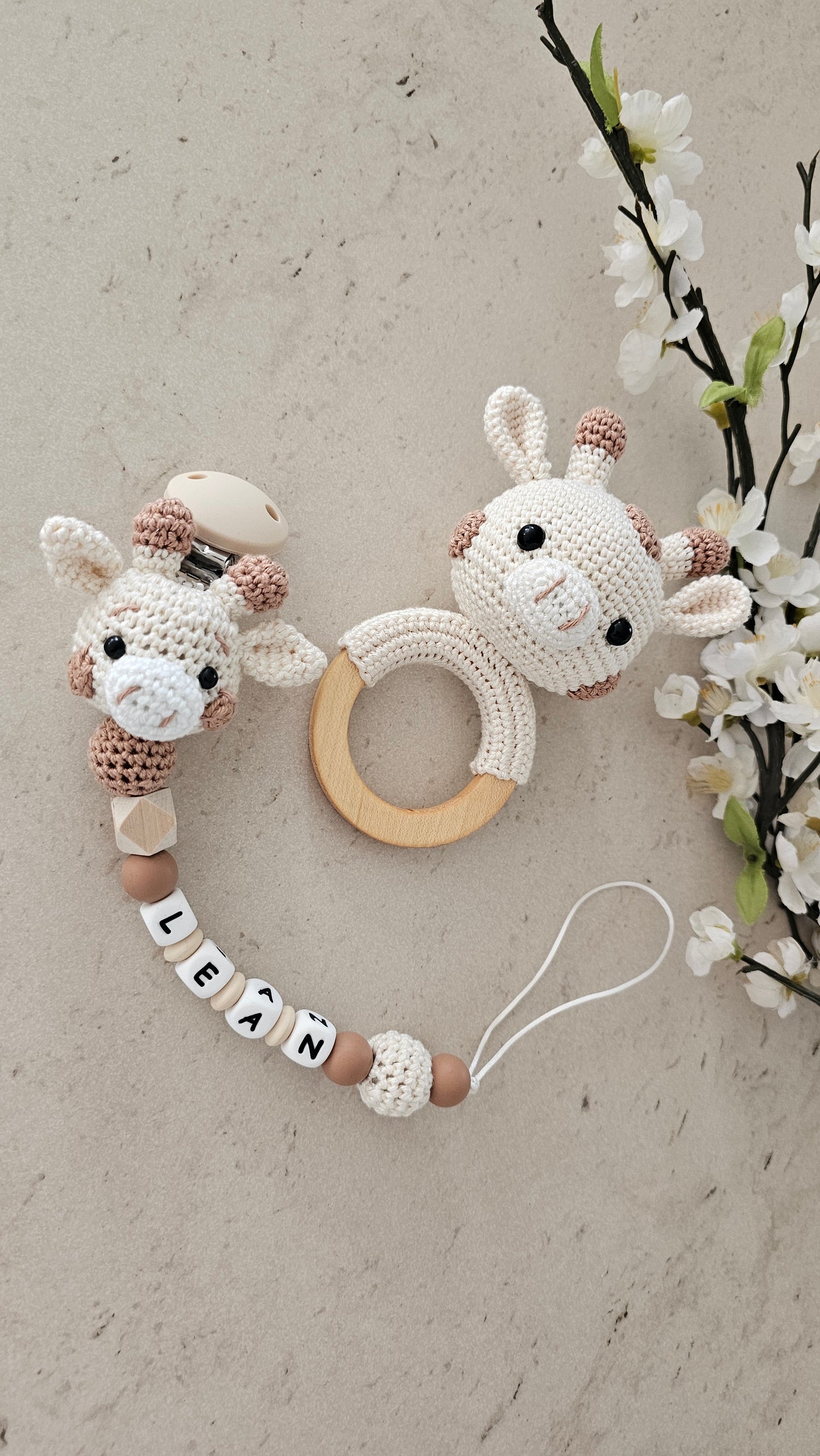 2er Set Crochet Liebe Giraffe
