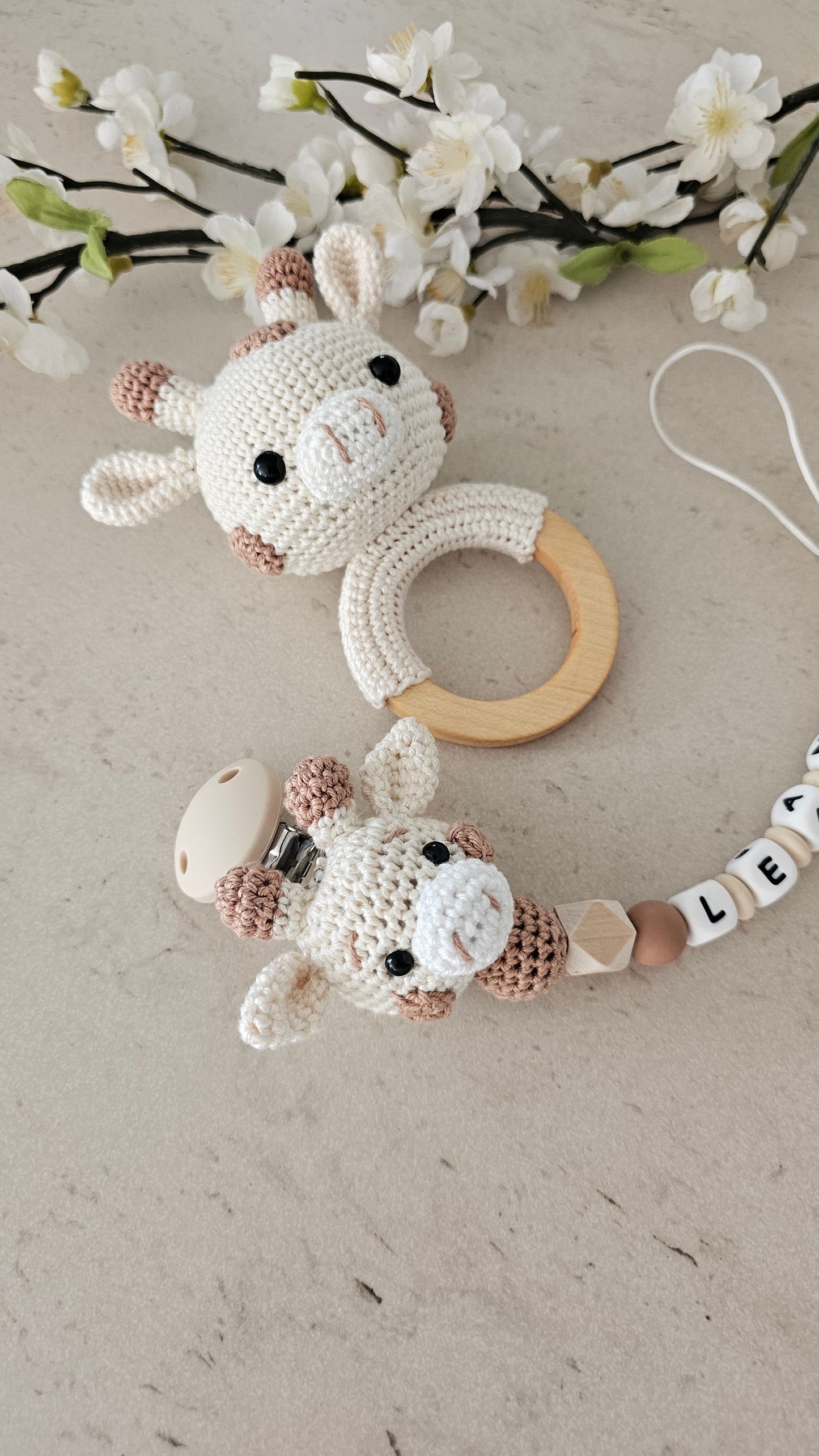 2er Set Crochet Liebe Giraffe