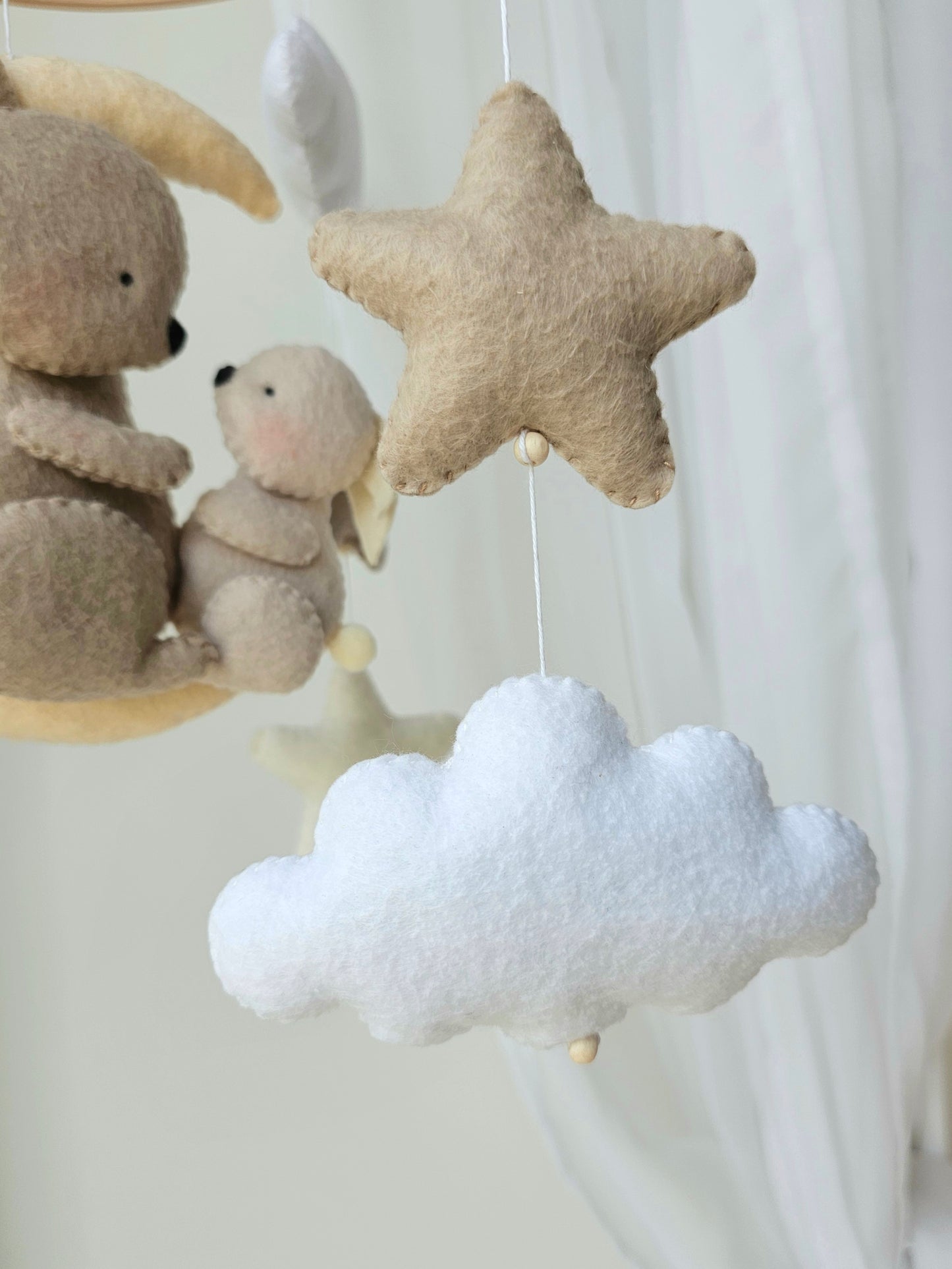 Baby Mobile Baby Häschen mit Baby