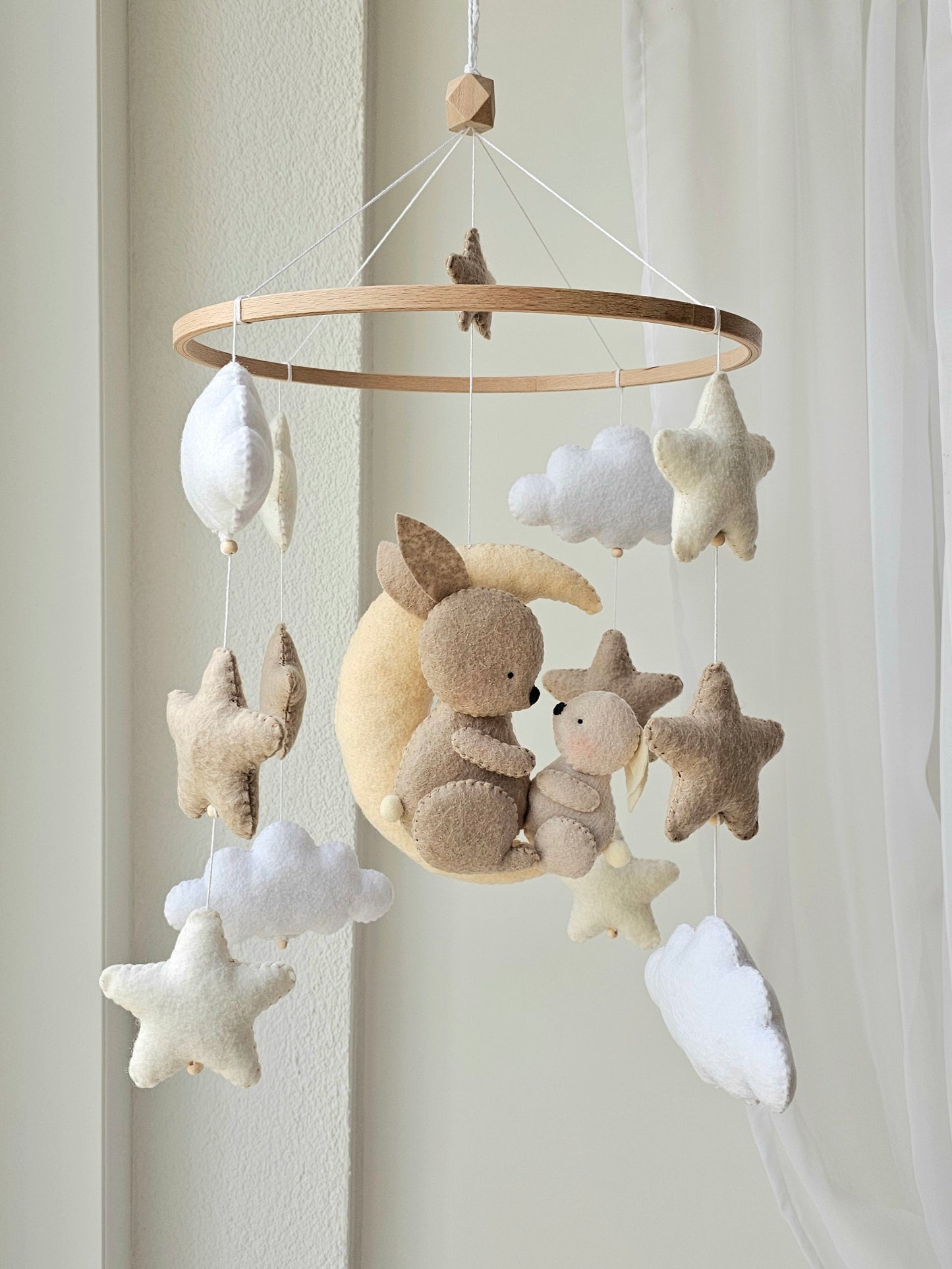 Baby Mobile Baby Häschen mit Baby