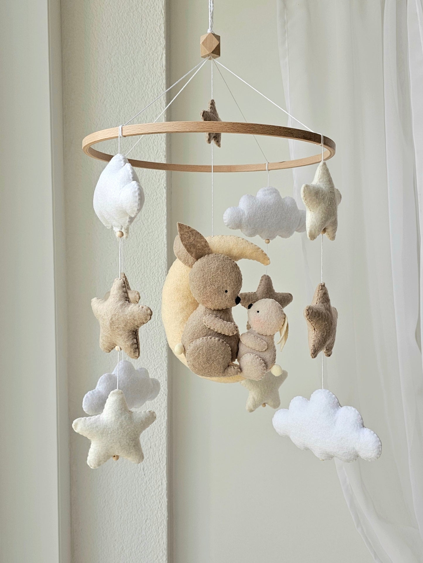 Baby Mobile Baby Häschen mit Baby