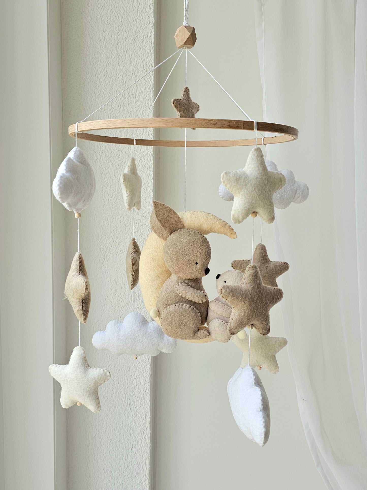 Baby Mobile Baby Häschen mit Baby