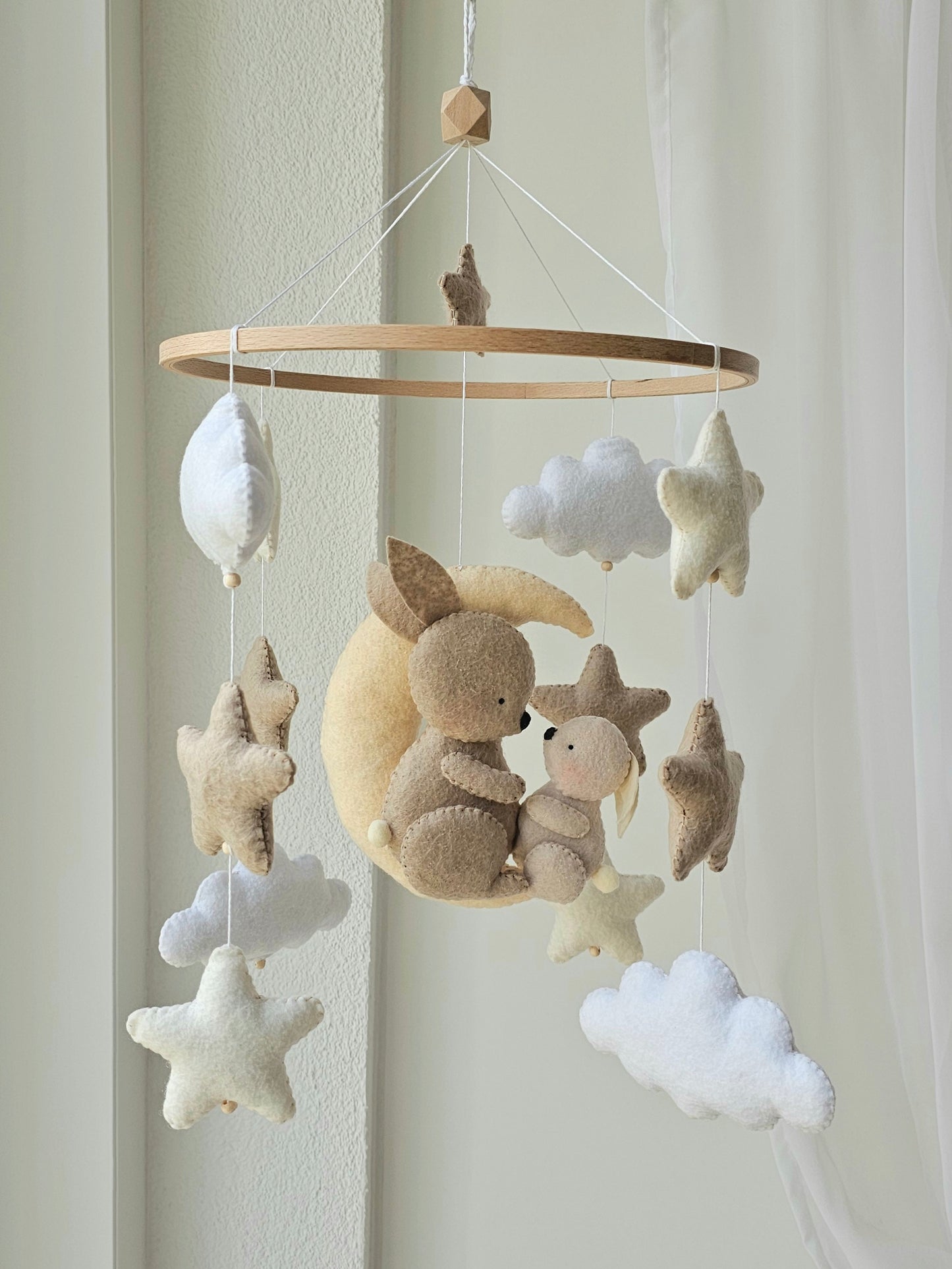 Baby Mobile Baby Häschen mit Baby