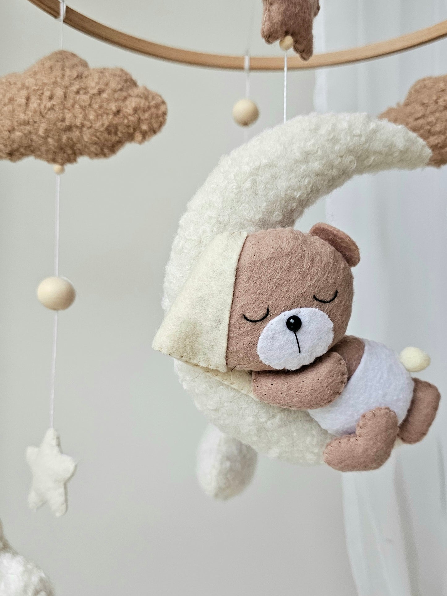 Baby Mobile Pouffy Bärchen beige