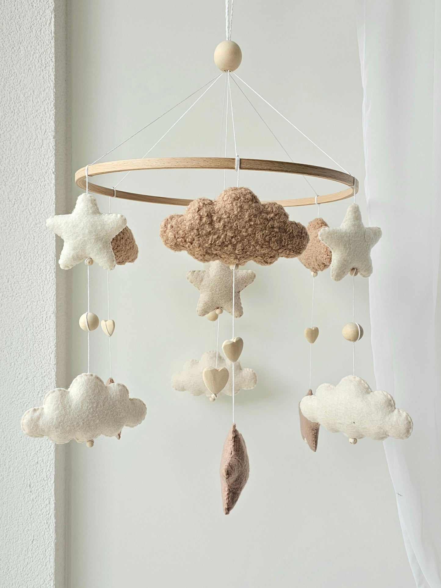 Baby Mobile Simply Pouffy Herz