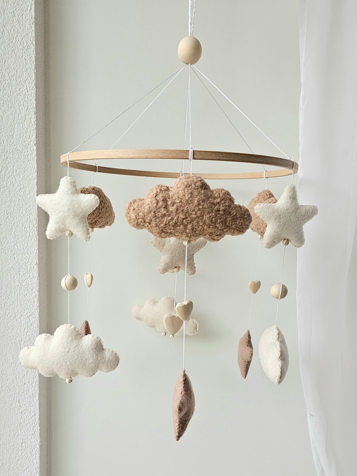 Baby Mobile Simply Pouffy Herz
