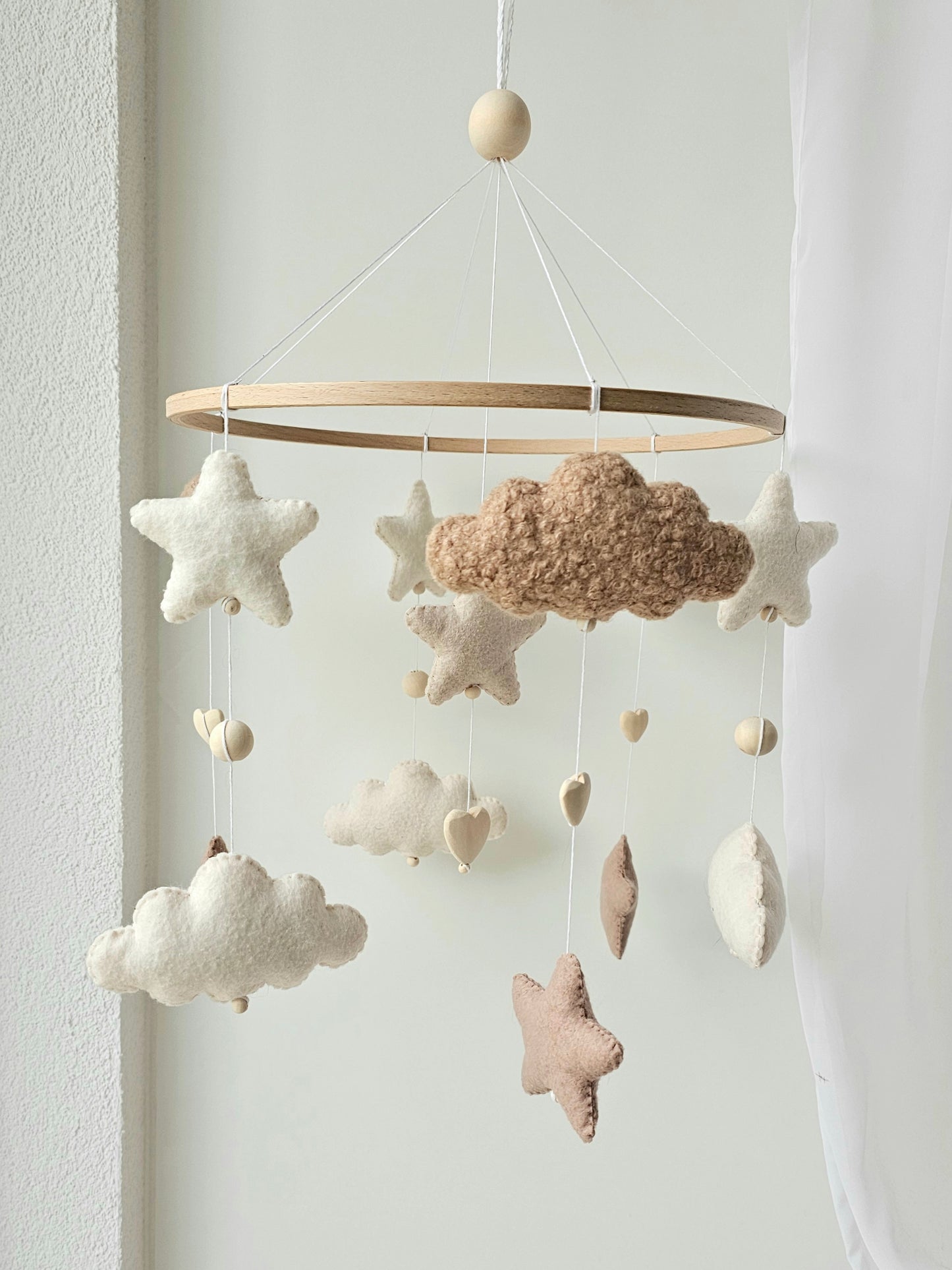 Baby Mobile Simply Pouffy Herz