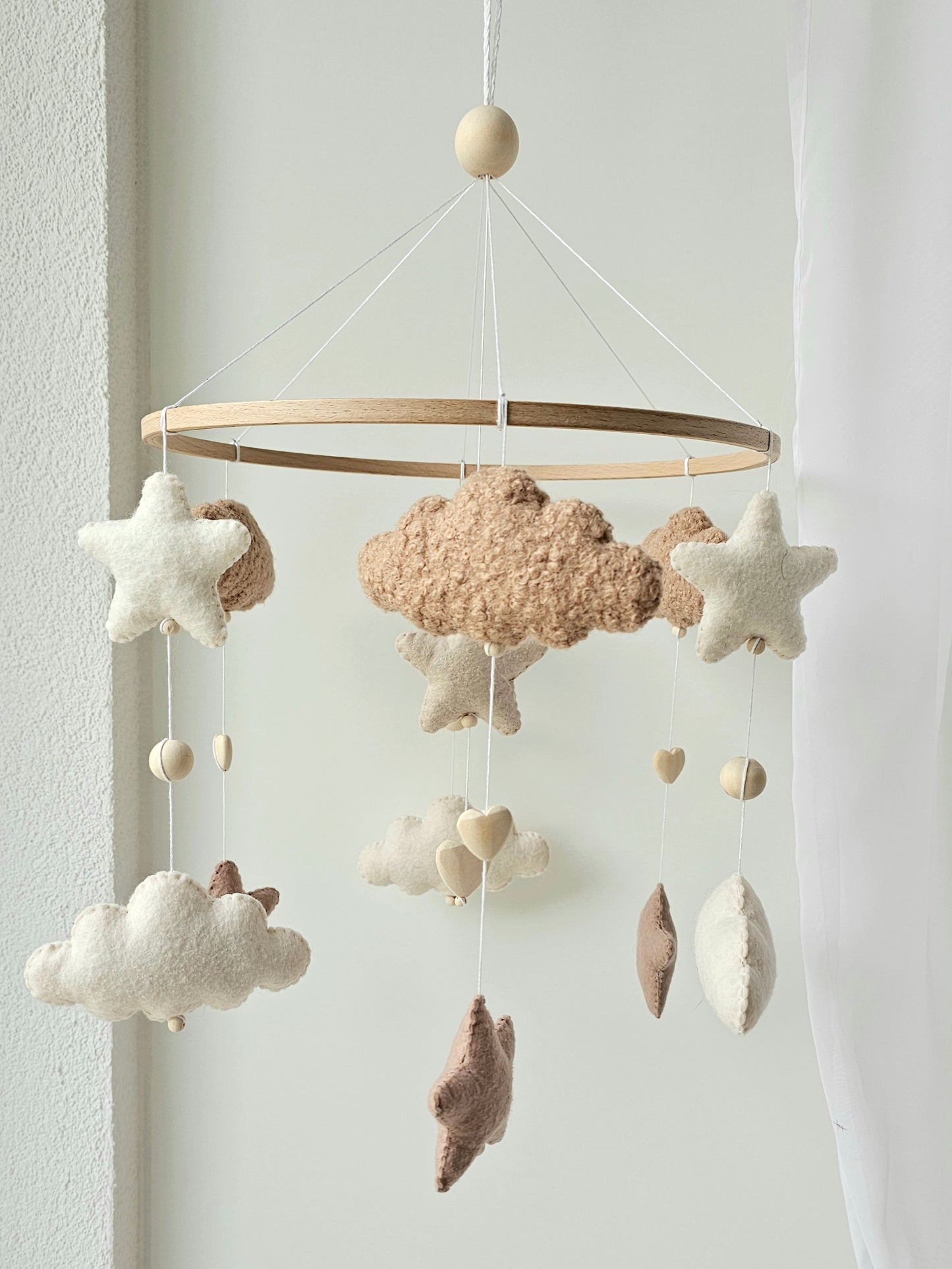 Baby Mobile Simply Pouffy Herz