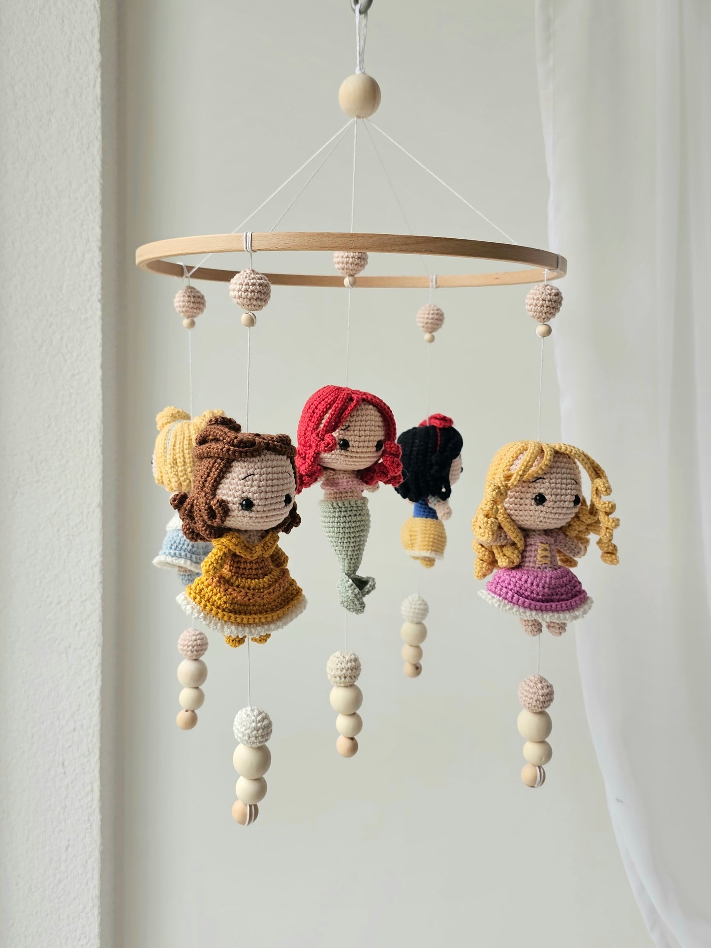 Babymobile Häkelliebe Disney Prinzessinnen