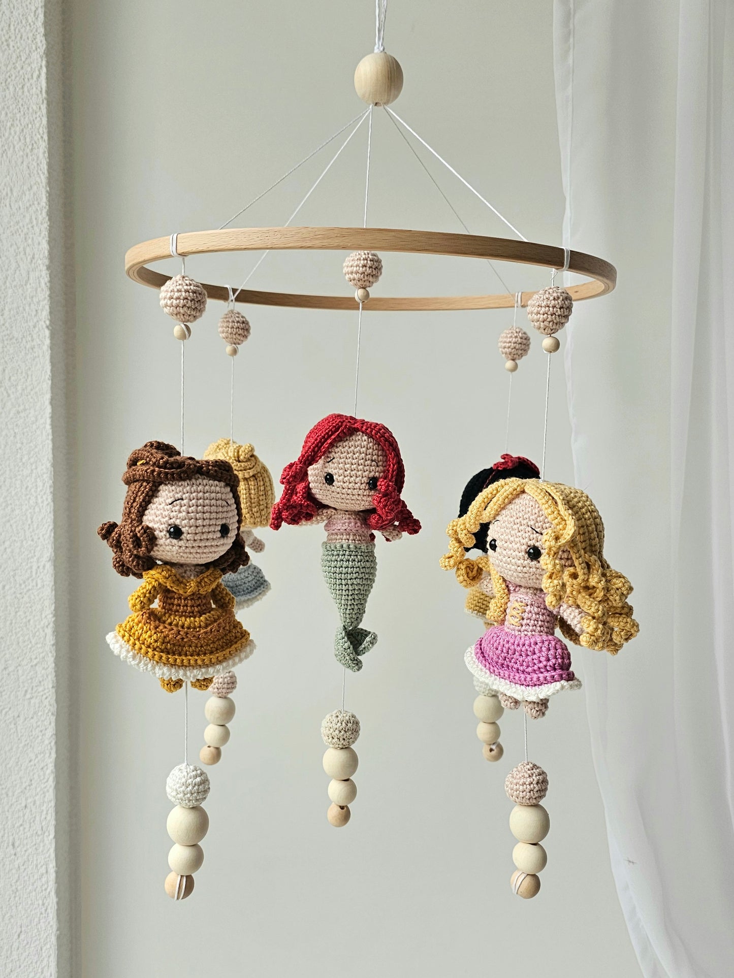 Babymobile Häkelliebe Disney Prinzessinnen