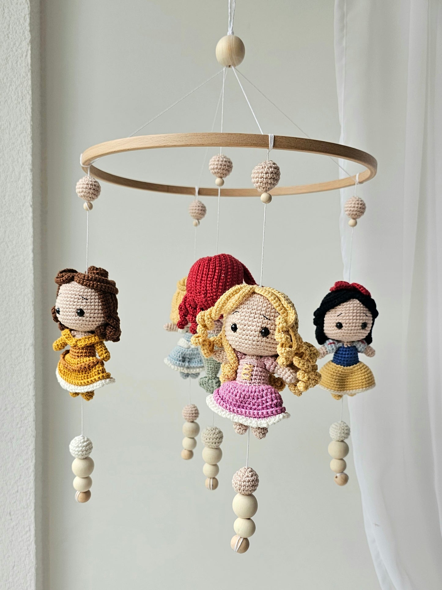 Babymobile Häkelliebe Disney Prinzessinnen