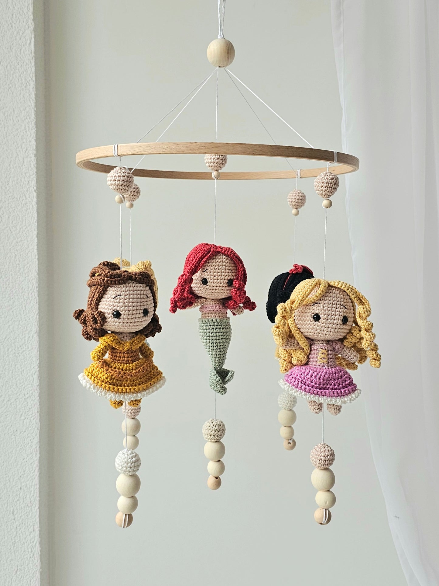Babymobile Häkelliebe Disney Prinzessinnen