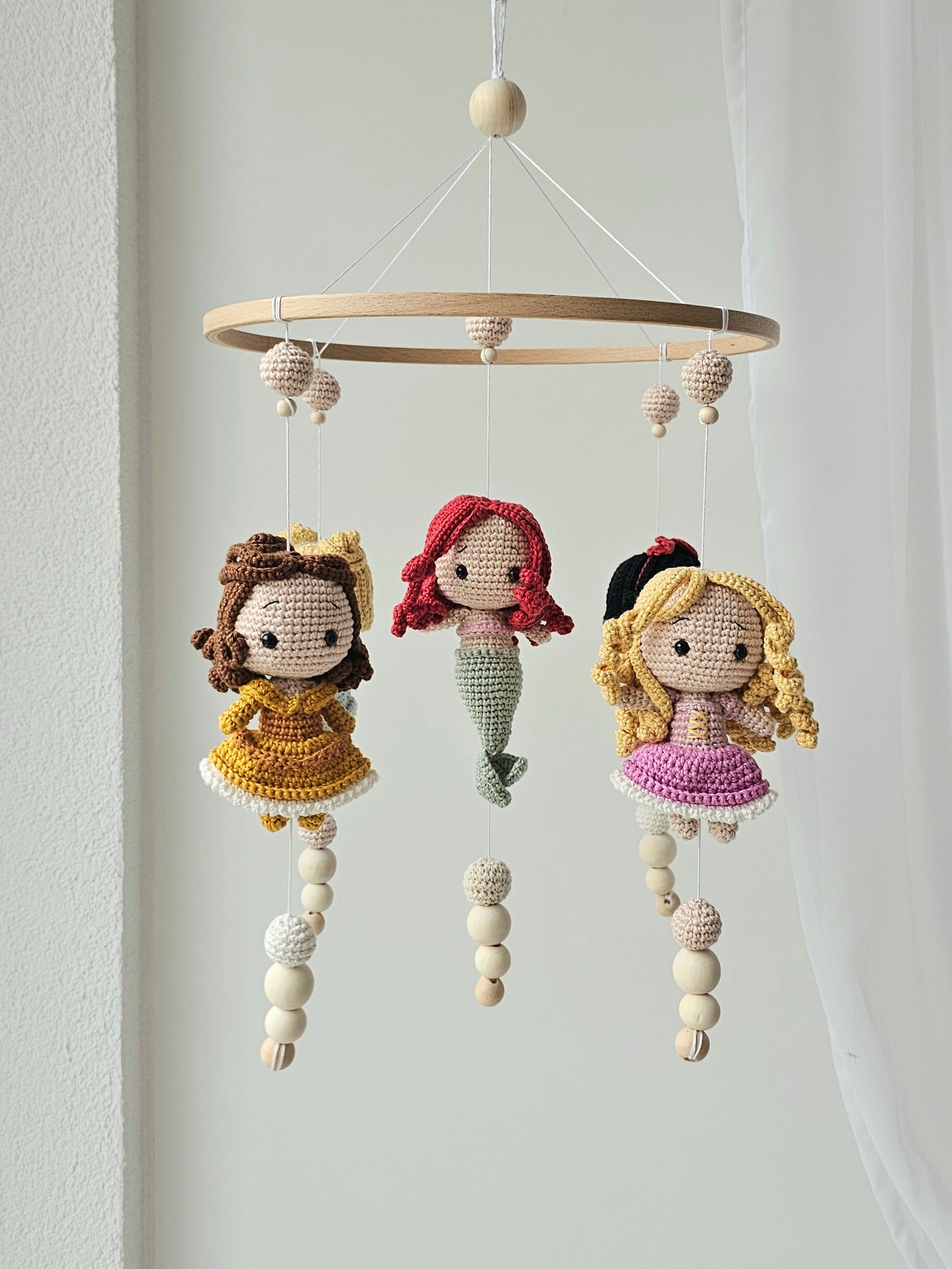 Babymobile Häkelliebe Disney Prinzessinnen