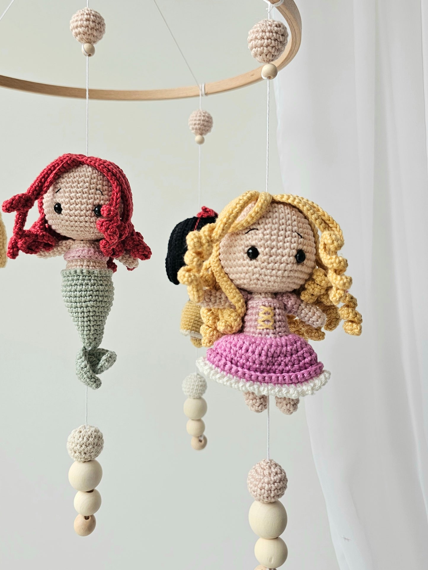 Babymobile Häkelliebe Disney Prinzessinnen