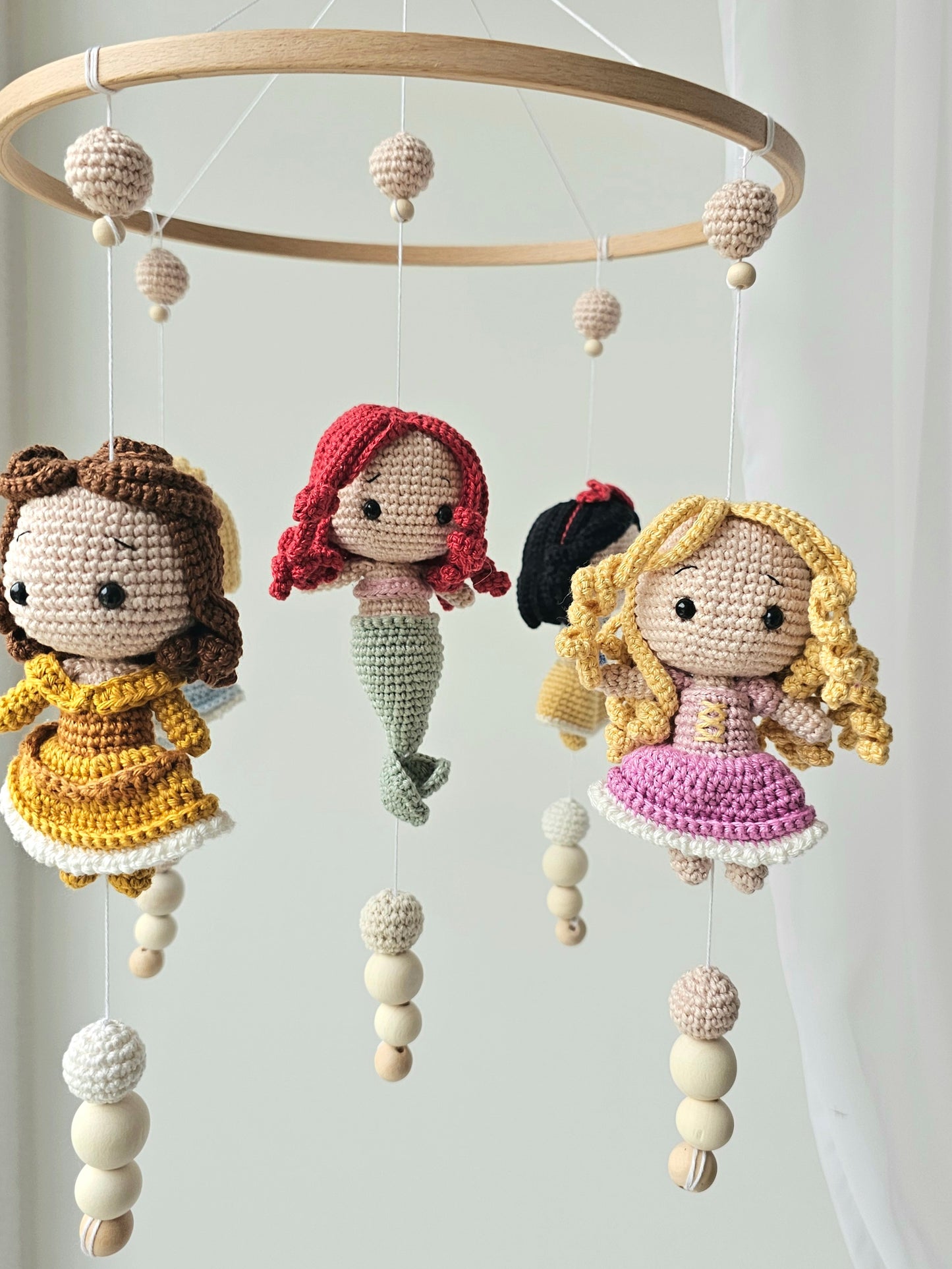 Babymobile Häkelliebe Disney Prinzessinnen